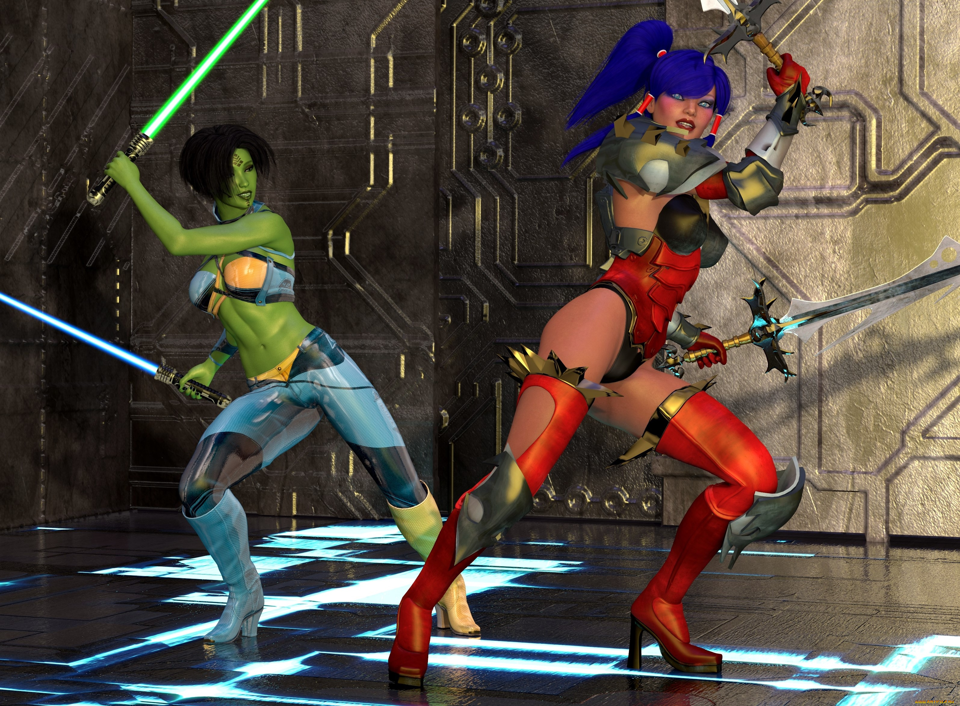 3д, графика, существа, , creatures, оружие, фон, взгляд, халки