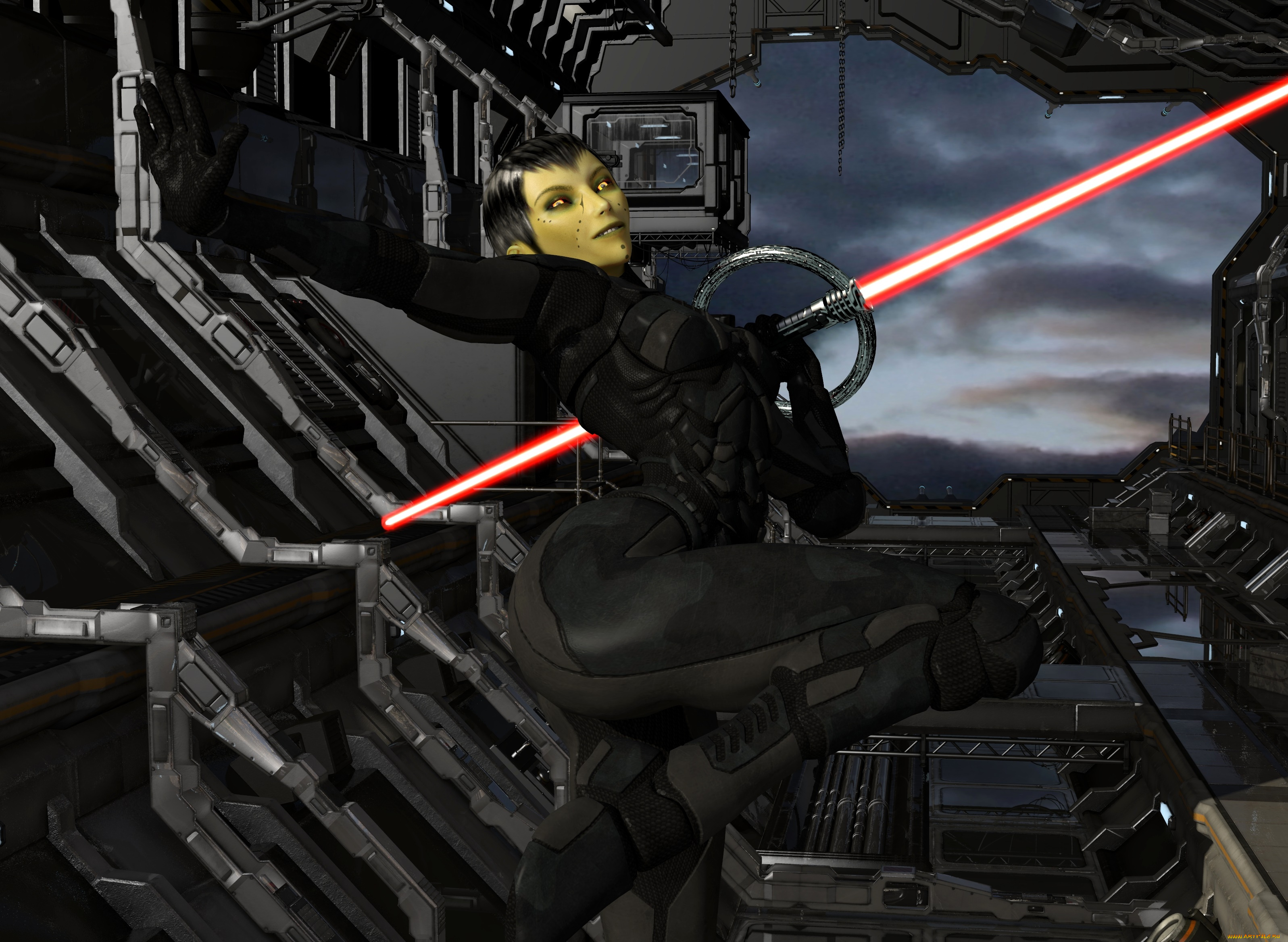 3д, графика, существа, , creatures, халк, фон, взгляд, оружие