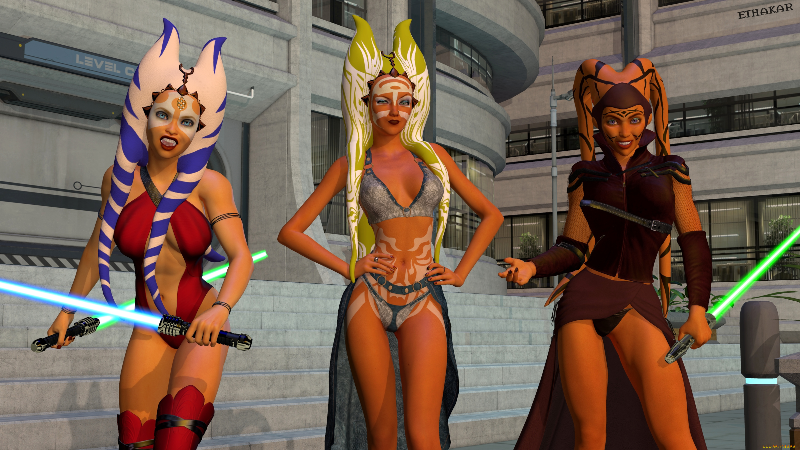 3д, графика, существа, , creatures, оружие, фон, взгляд, халки