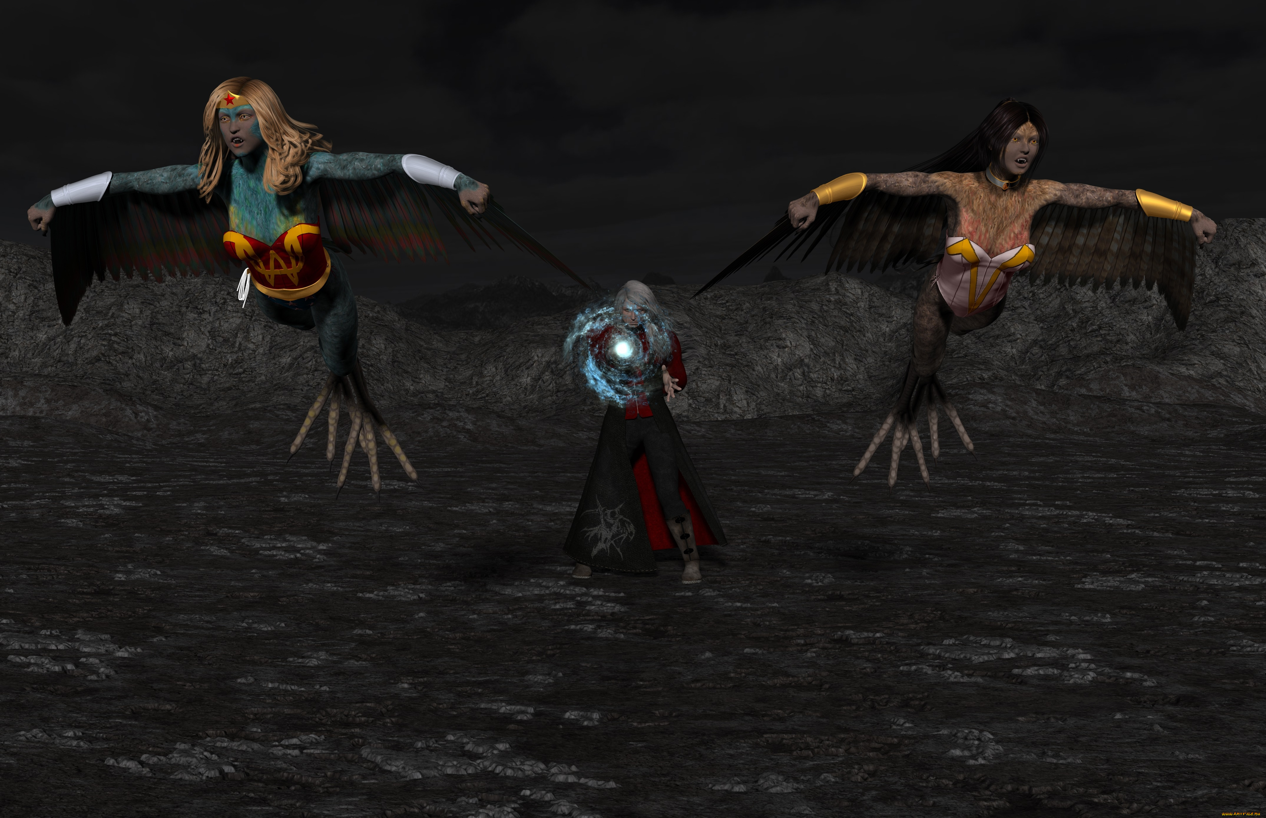 3д, графика, существа, , creatures, вампиры