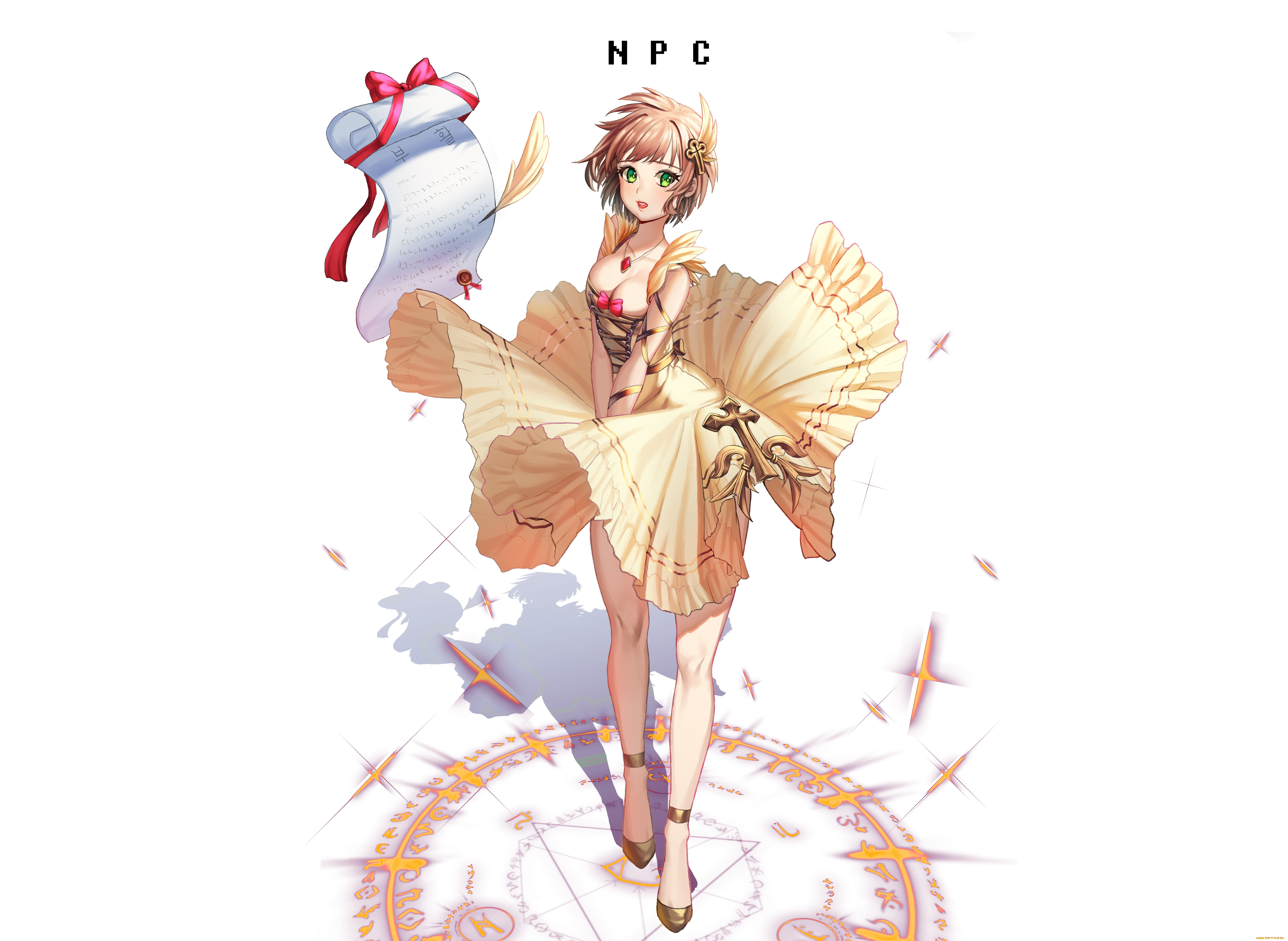 аниме, unknown, , другое, doyoom, арт, девушка, свиток