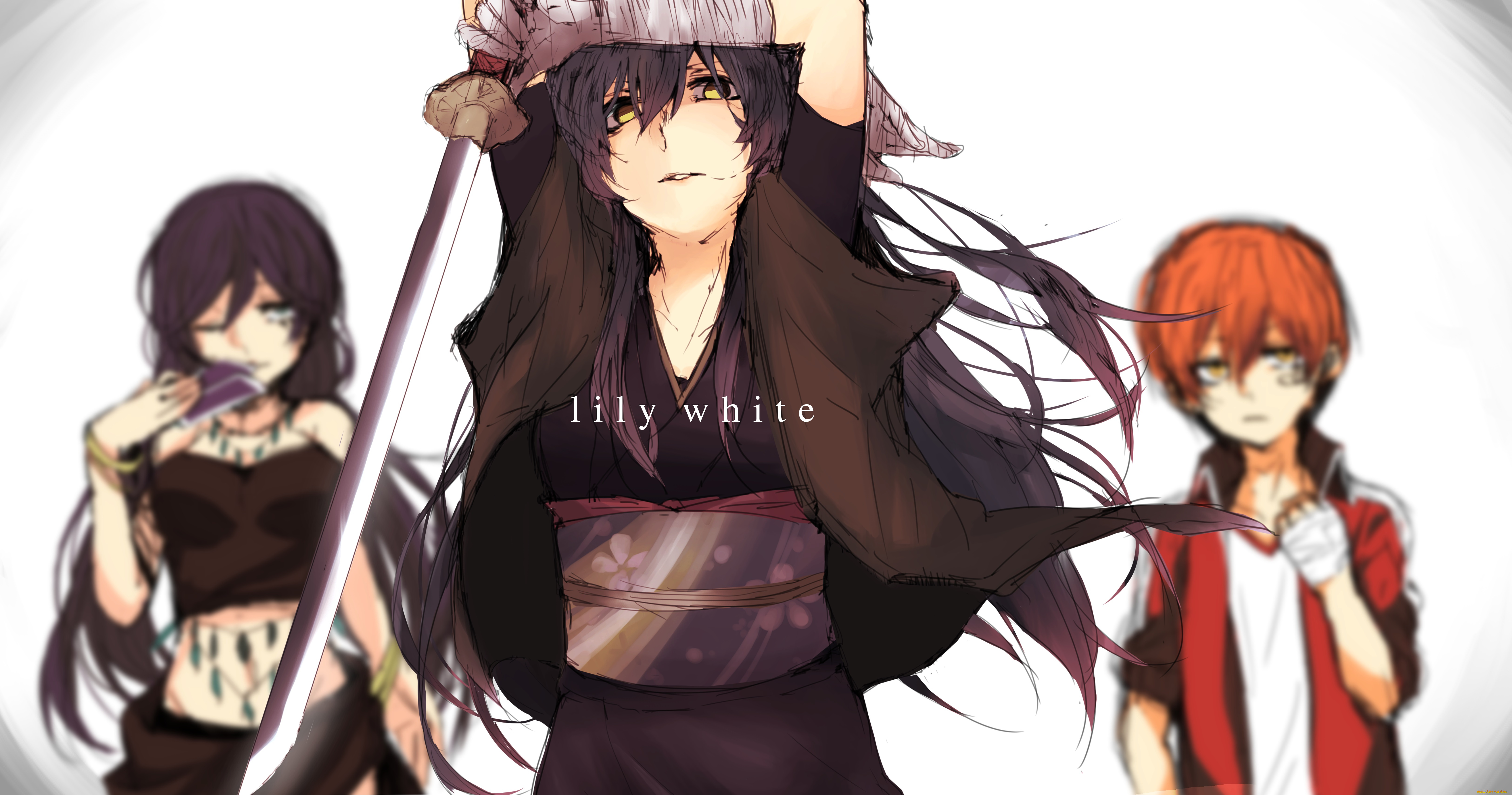 аниме, love, live, , school, idol, project, меч, мальчик, девушки