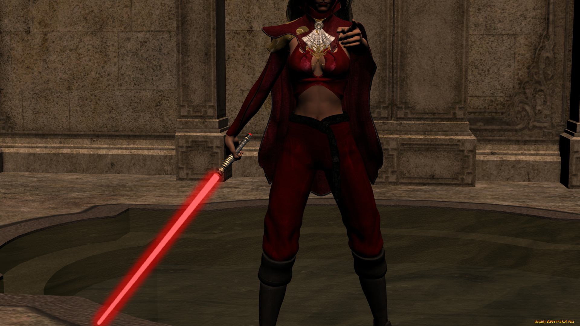 3д, графика, эльфы, , elves, взгляд, девушка, оружие, фон