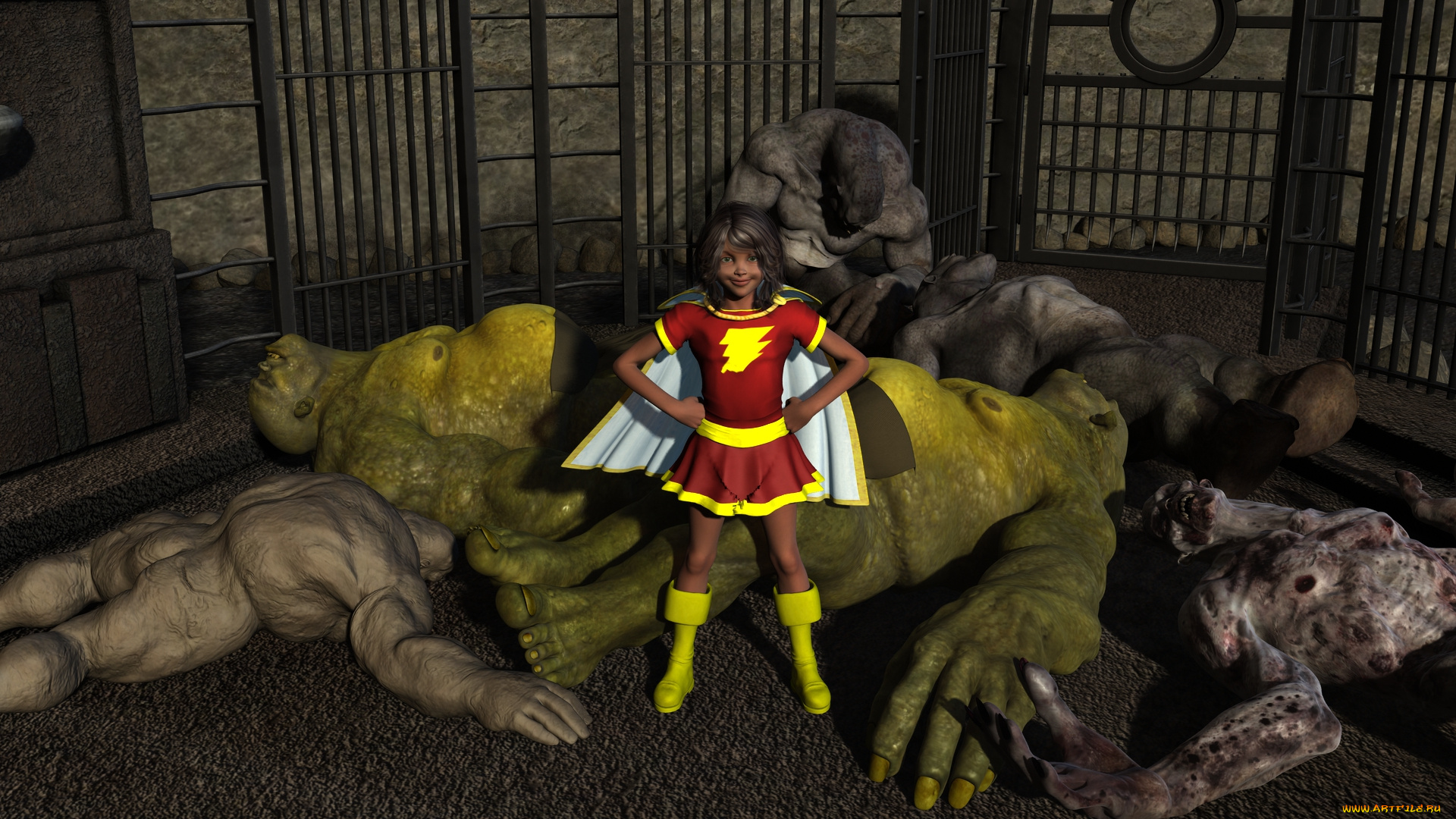 3д, графика, фантазия, , fantasy, девушка, взгляд, фон