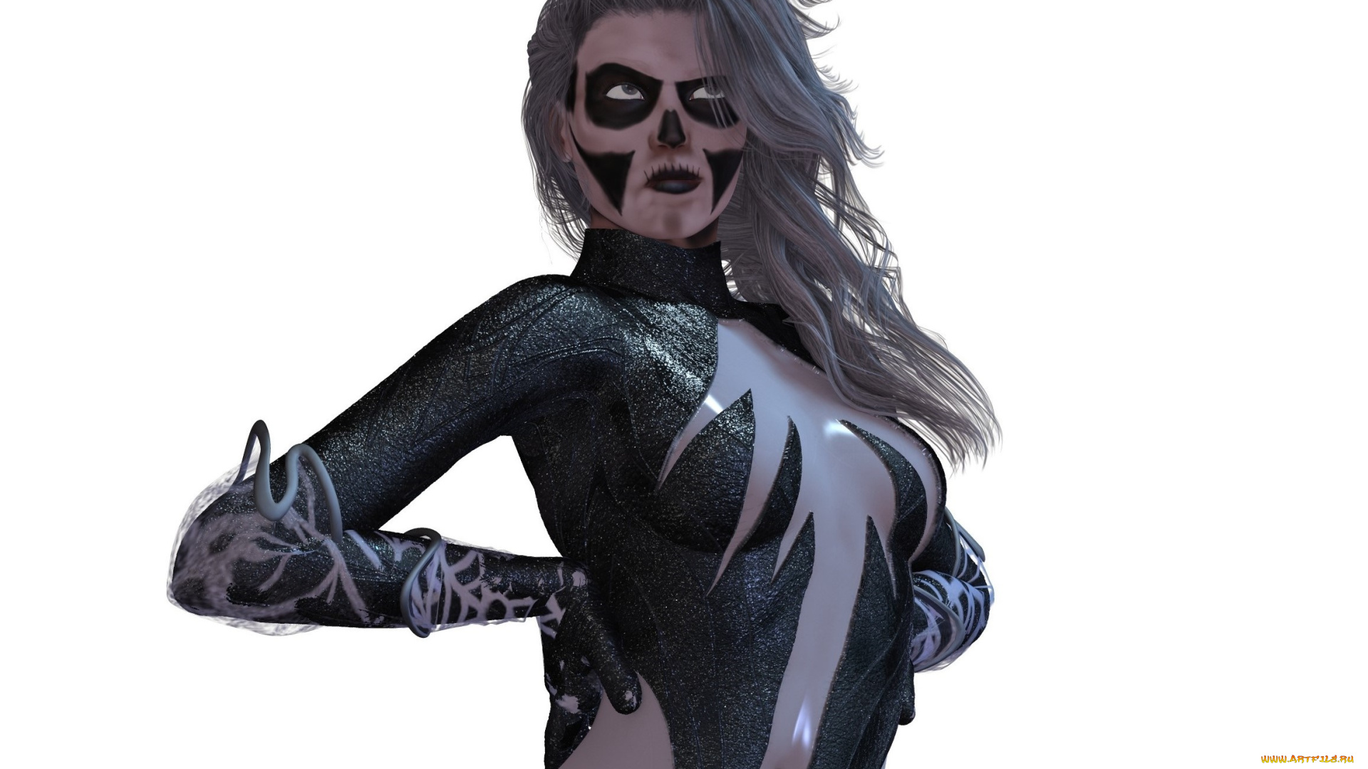 3д, графика, фантазия, , fantasy, девушка, взгляд, фон