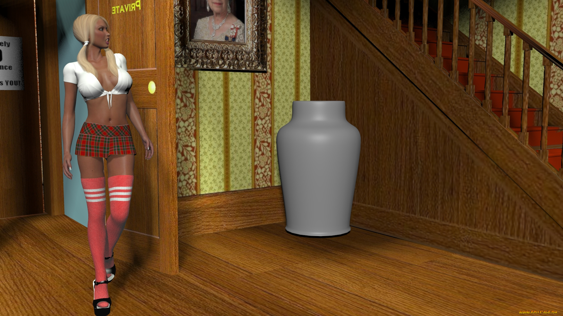 3д, графика, люди, , people, девушка, взгляд, фон