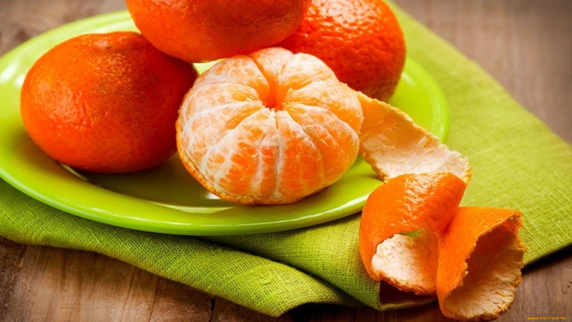 еда, цитрусы, мандарины