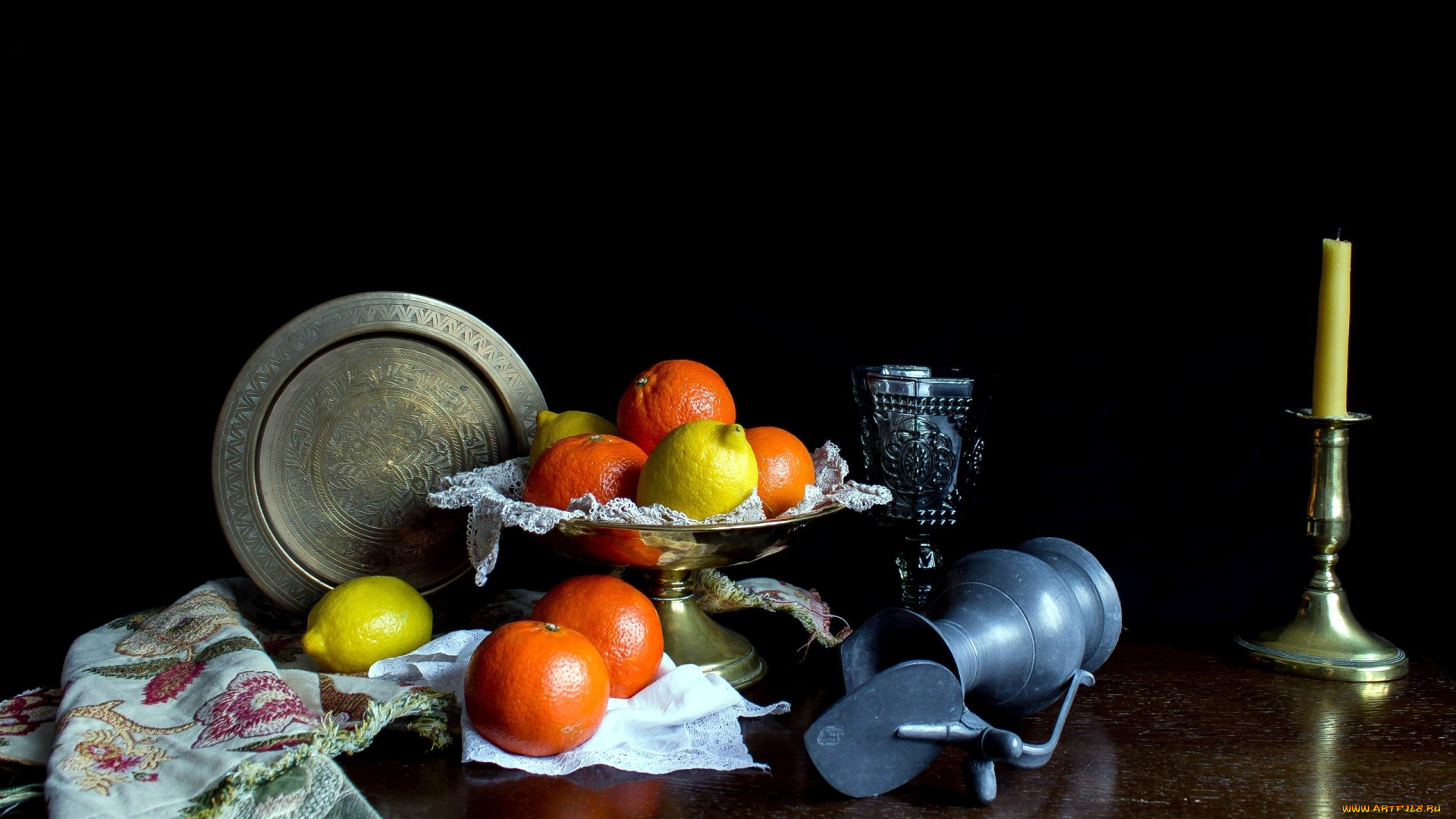 еда, цитрусы, мандарины, лимоны