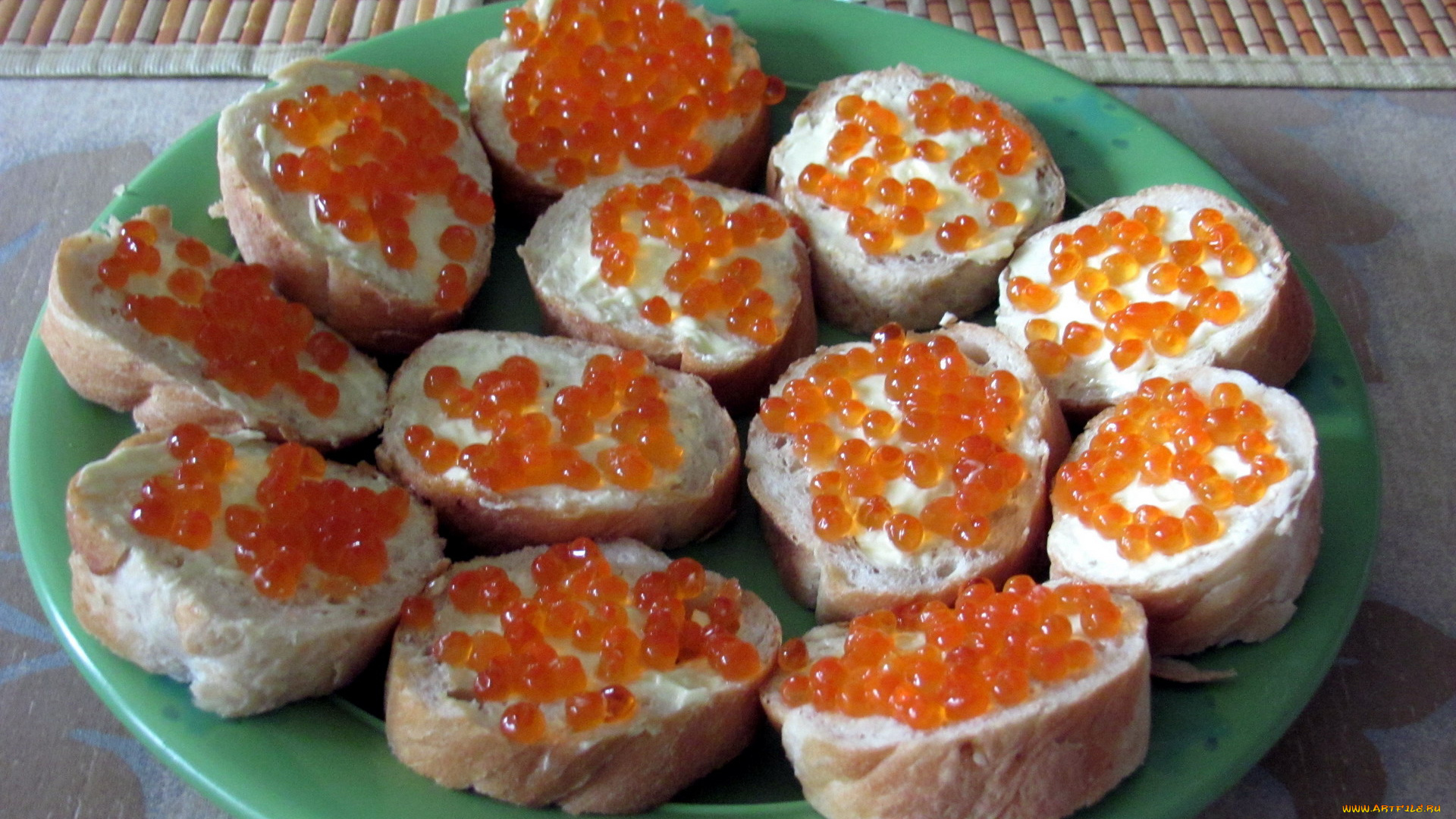 еда, икра, красная, бутерброды