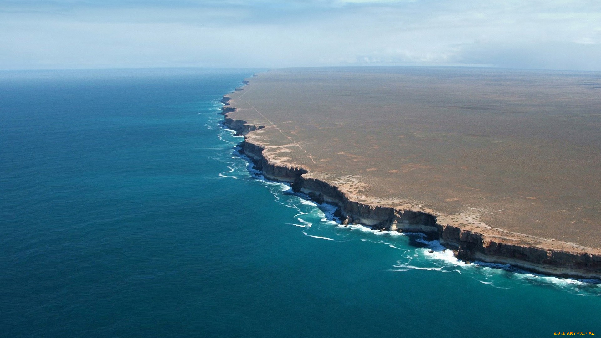 природа, побережье, берег, море, обрыв, континент