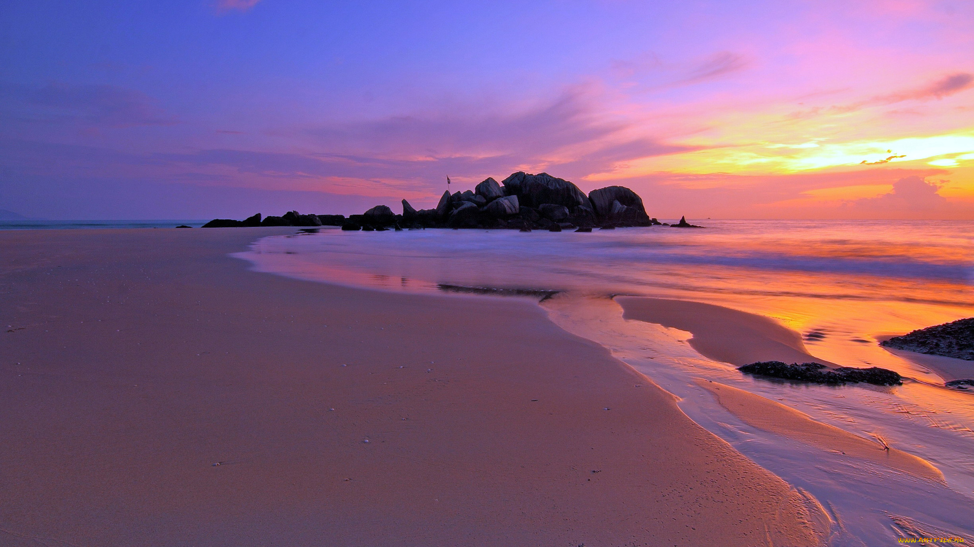 природа, восходы, закаты, побережье, пляж, закат