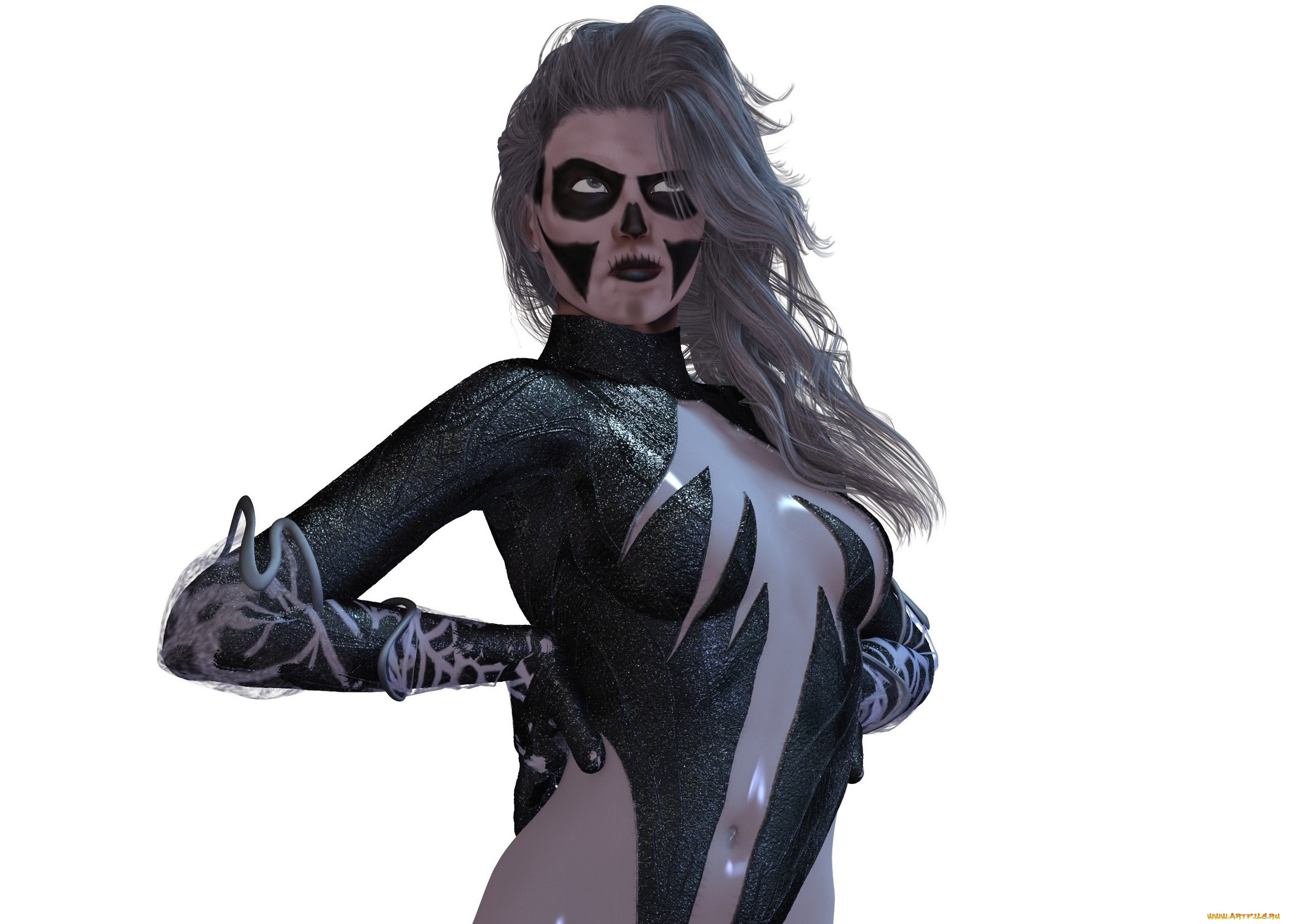 3д, графика, фантазия, , fantasy, девушка, взгляд, фон