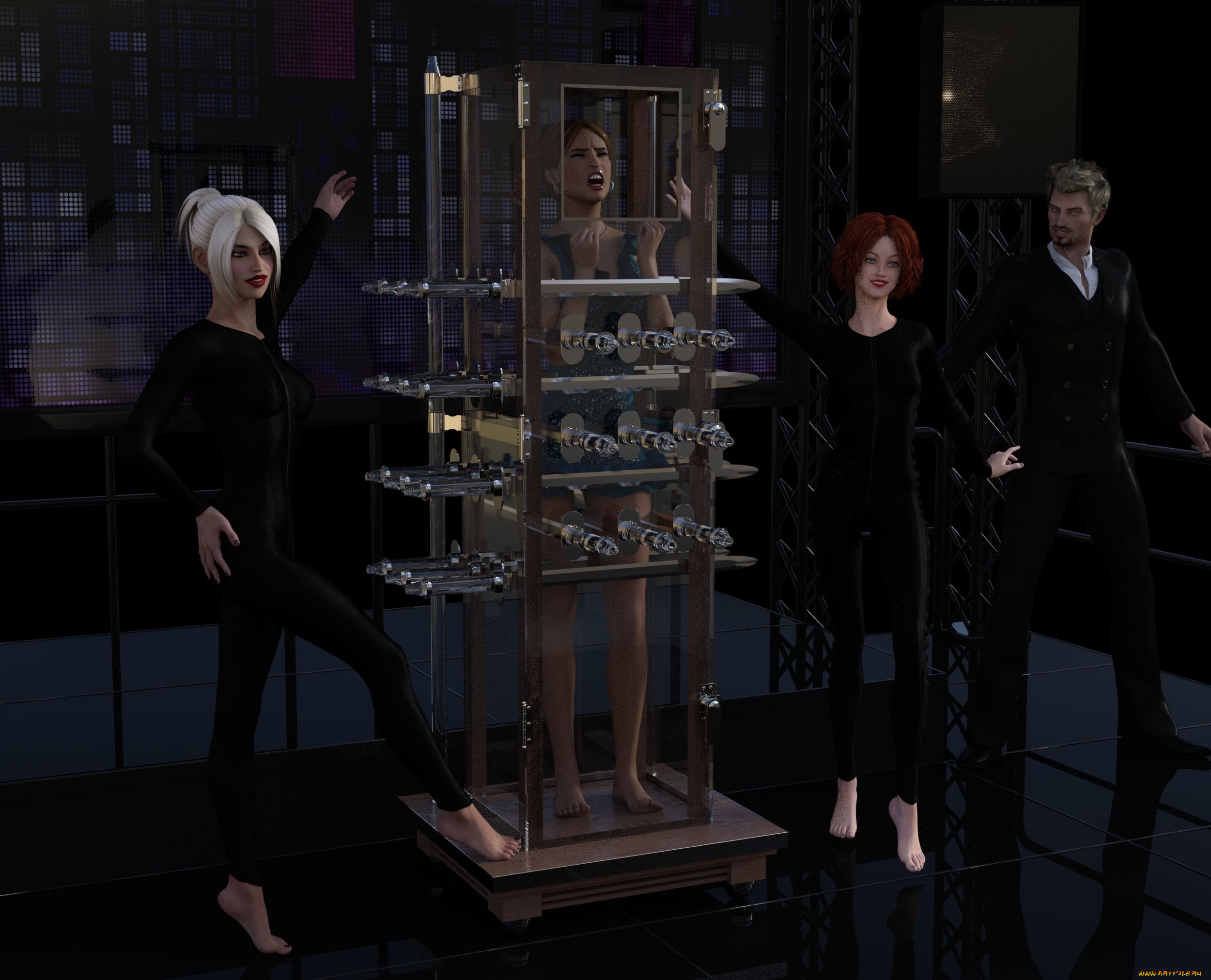 3д, графика, люди, , people, девушки, взгляд, фон