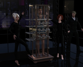 Картинка 3д+графика люди+ people девушки взгляд фон