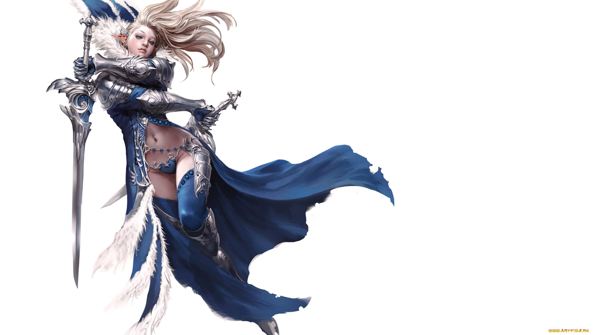 фэнтези, эльфы, оружие, фэнтази, эльфийка, фон, девушка, мечи, взгляд