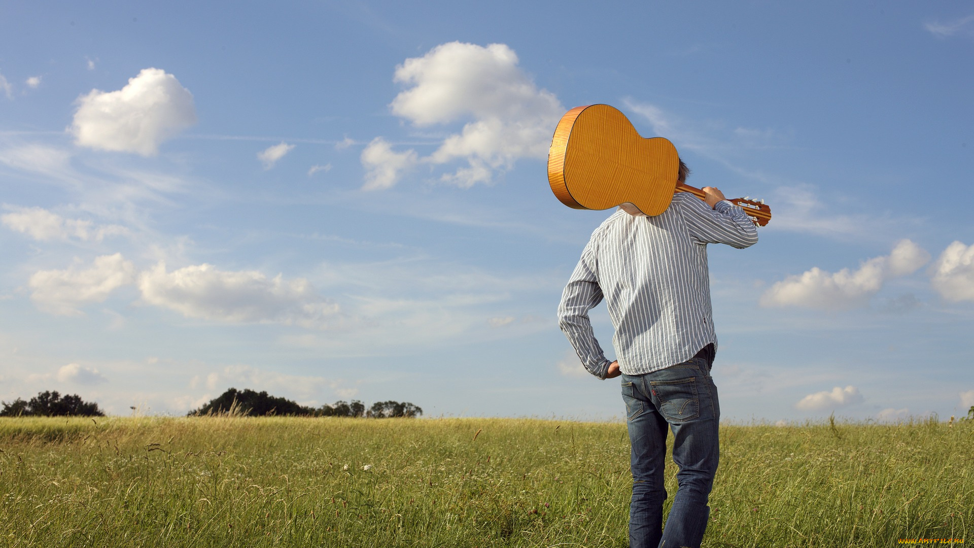 музыка, -другое, человек, гитара