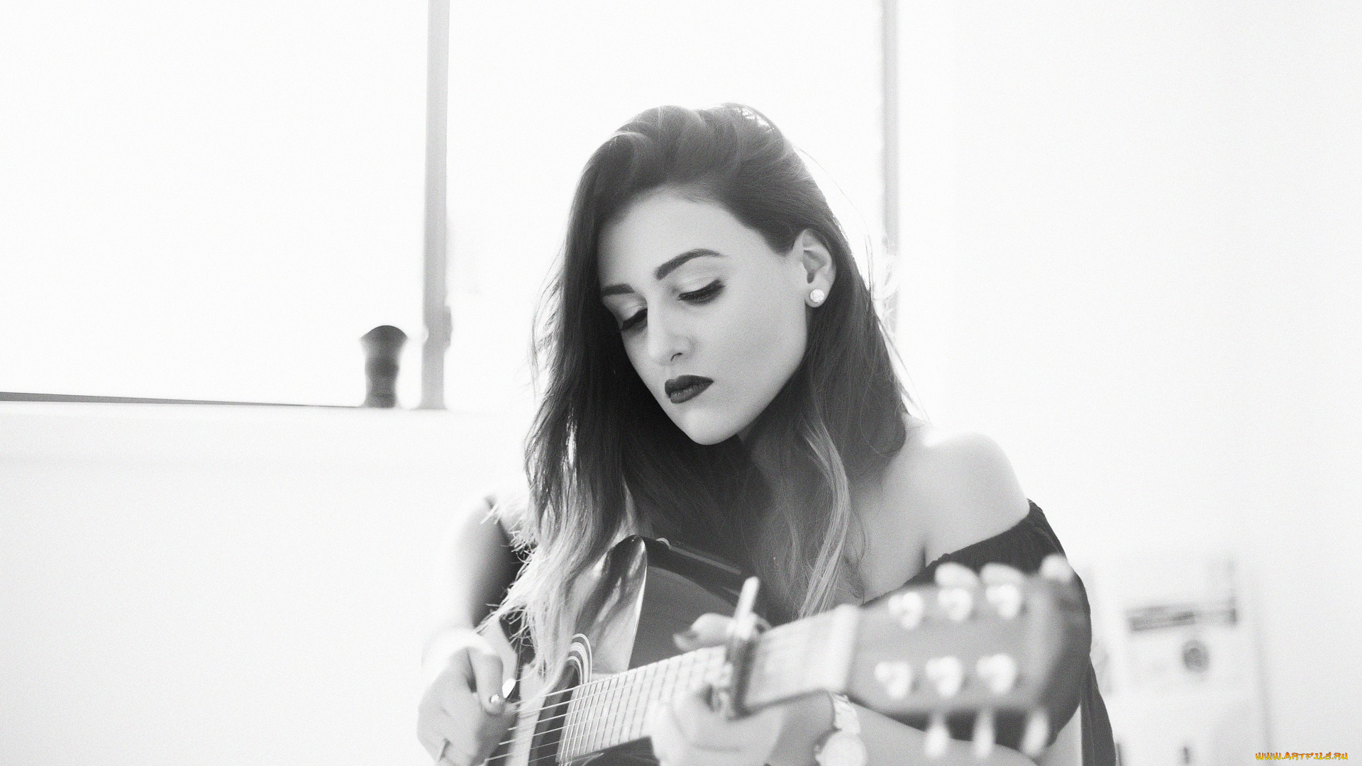 музыка, -другое, гитара, женщина