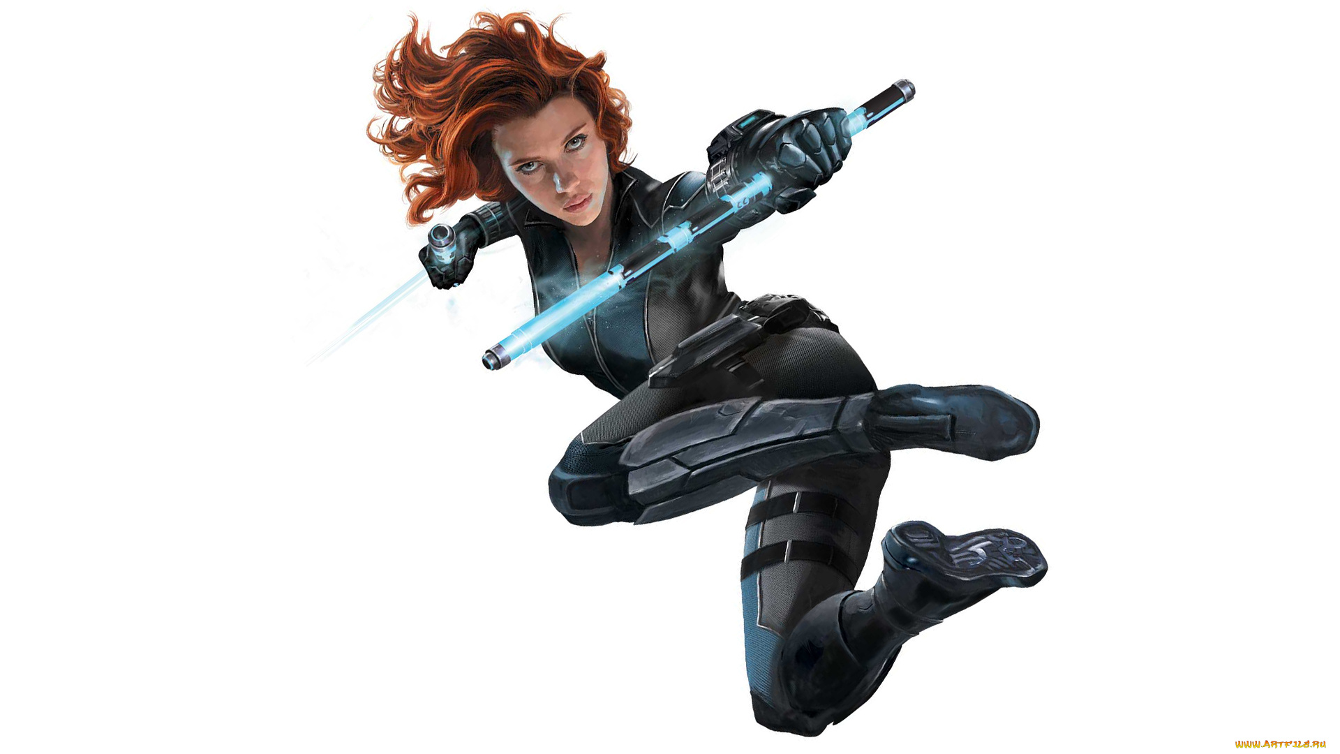 рисованное, кино, девушка, фон, взгляд, оружие