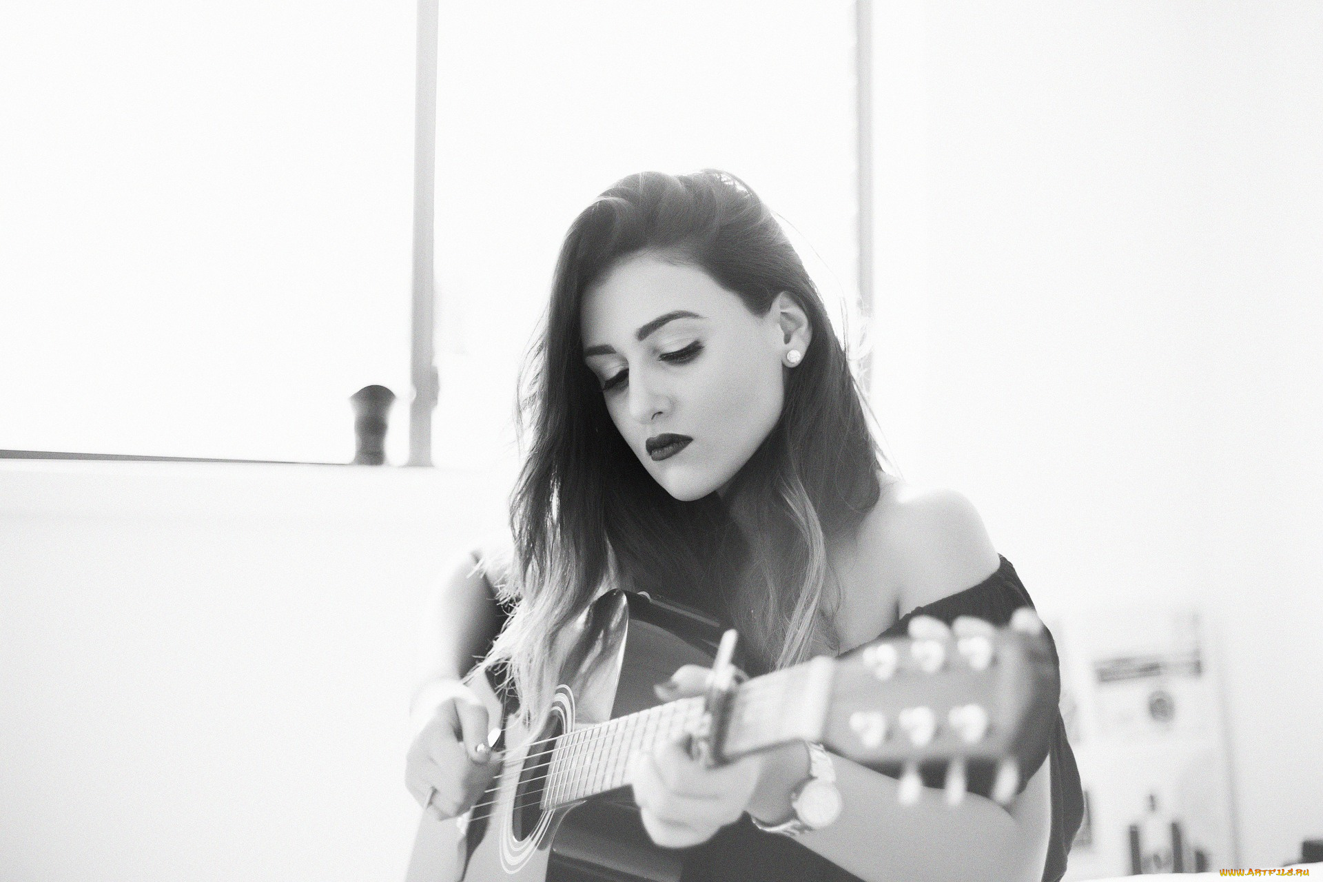 музыка, -другое, гитара, женщина