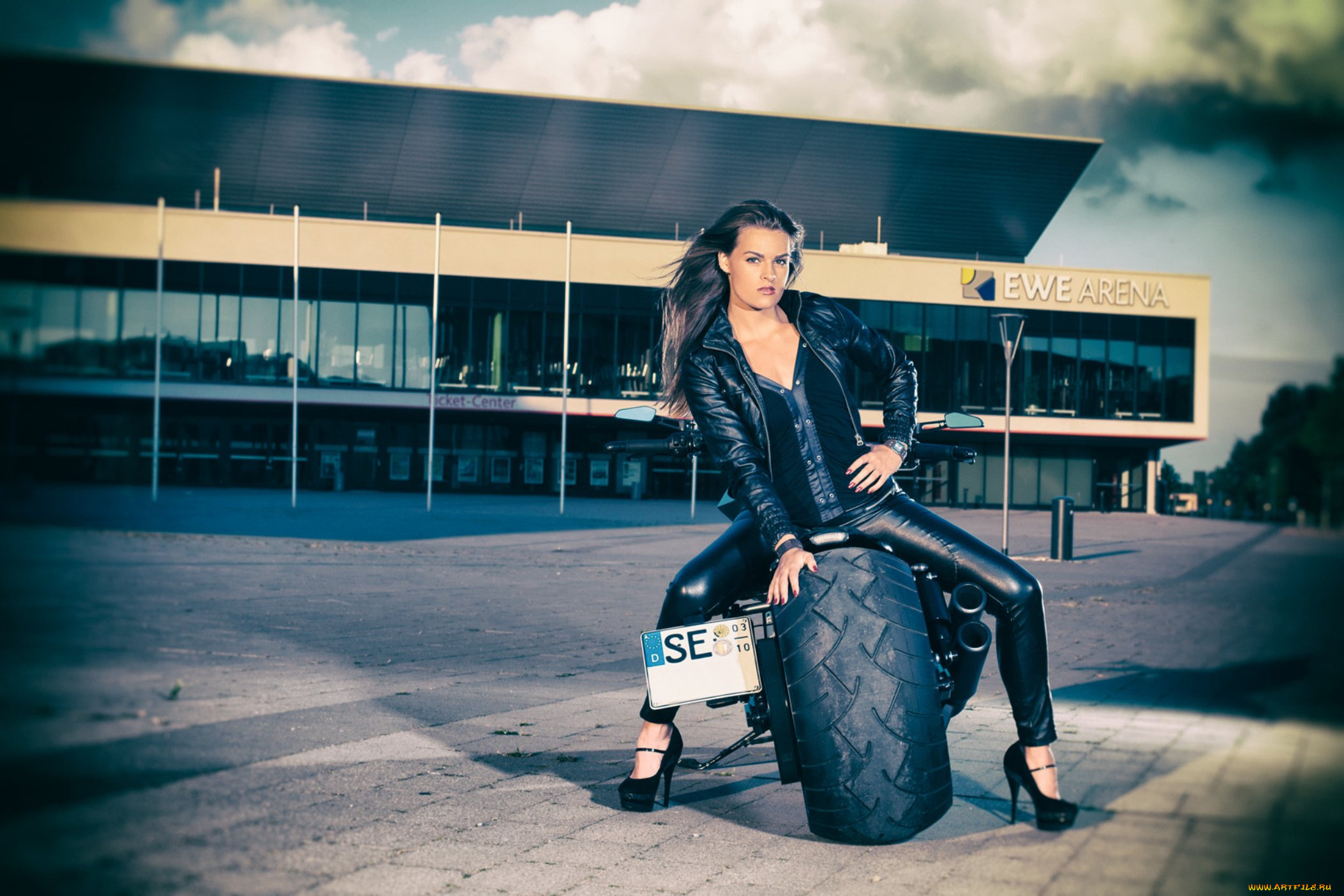 мотоциклы, мото, с, девушкой, девушки