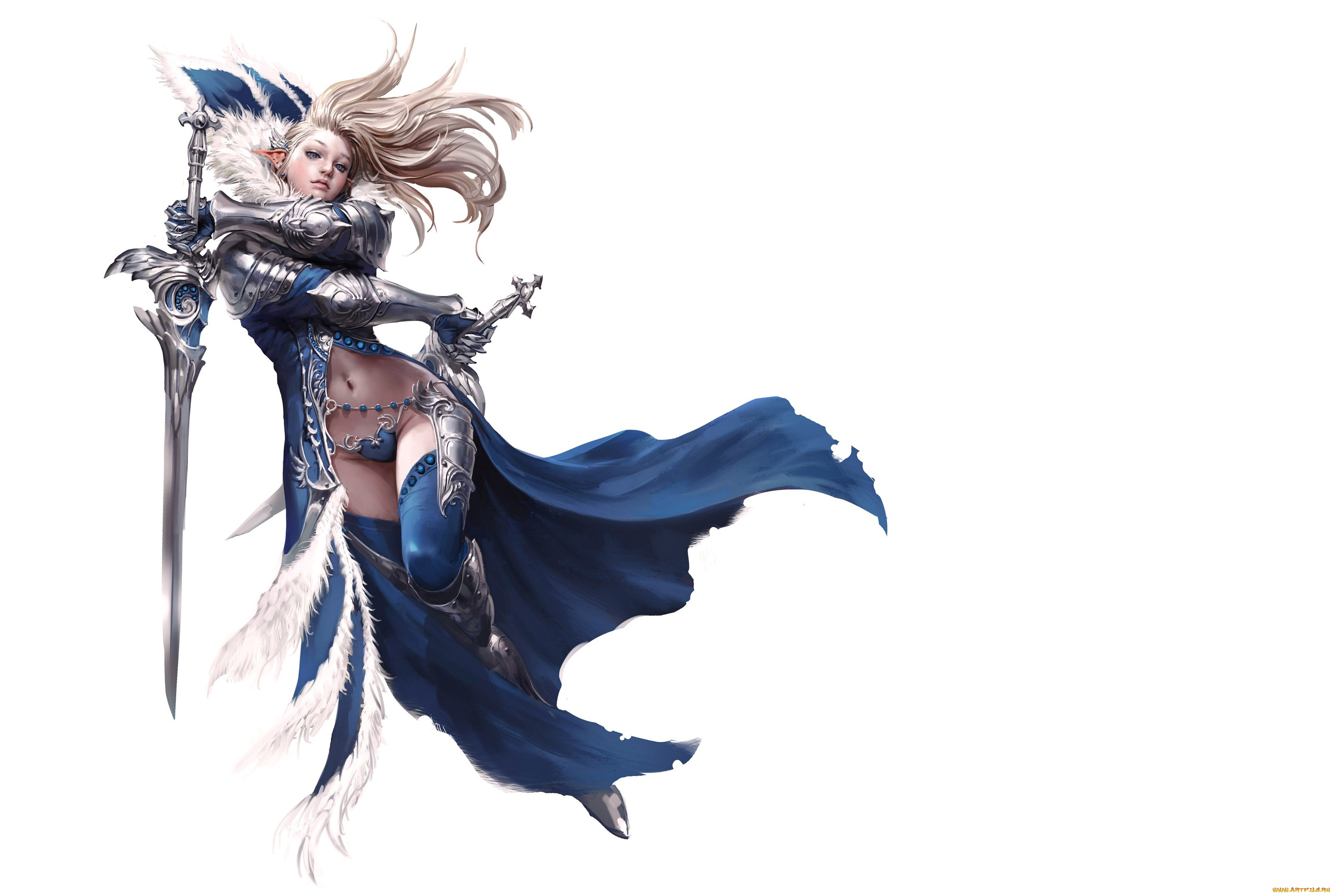 фэнтези, эльфы, оружие, фэнтази, эльфийка, фон, девушка, мечи, взгляд