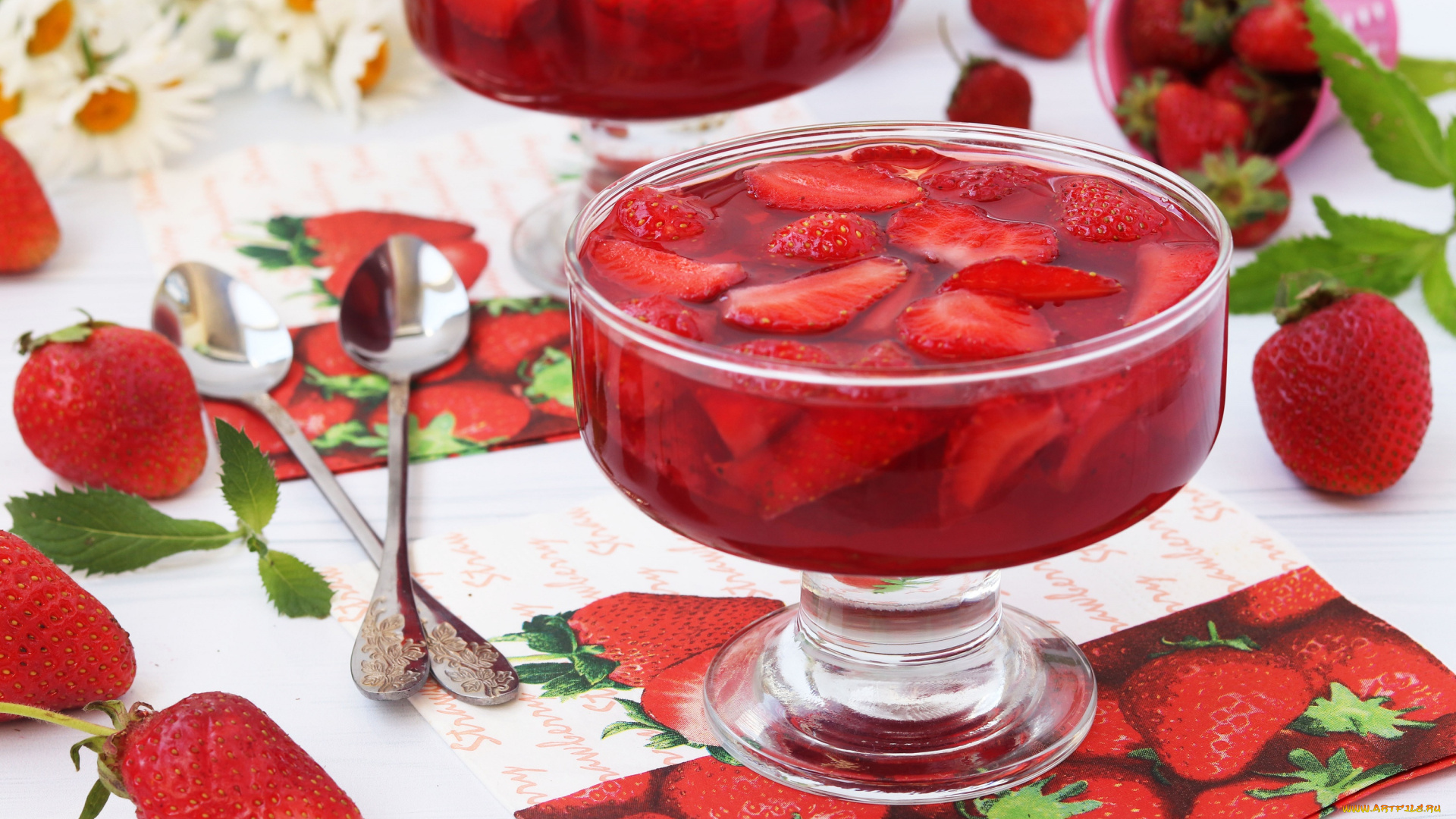 еда, мороженое, , десерты, жиле, ягоды, клубника