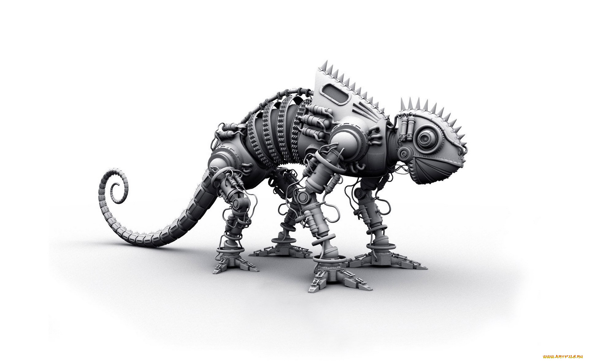 3д, графика, моделирование, , modeling, хамелеон, робот