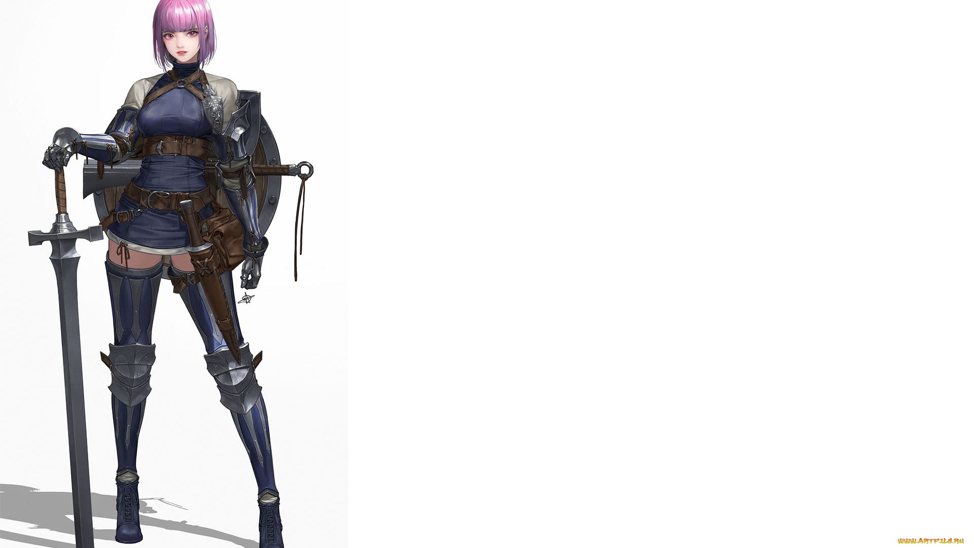 фэнтези, девушки, девушка, оружие, щит