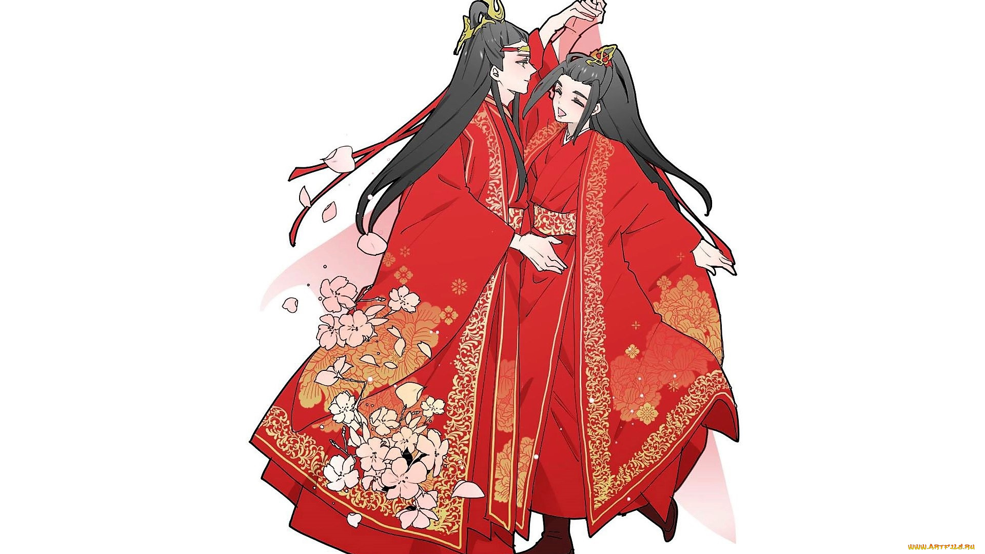 аниме, mo, dao, zu, shi, сун, лань, сяо, синчень, лодка, лотосы, озеро