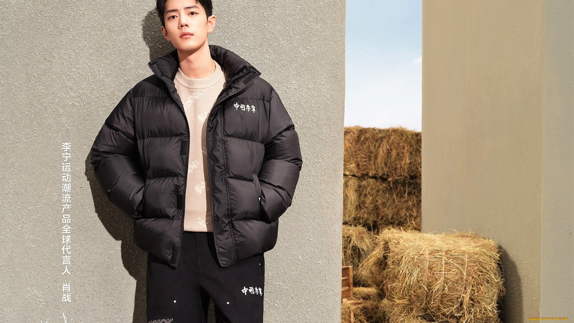 мужчины, wang, yi, bo, актер, свитер, джинсы, сумка