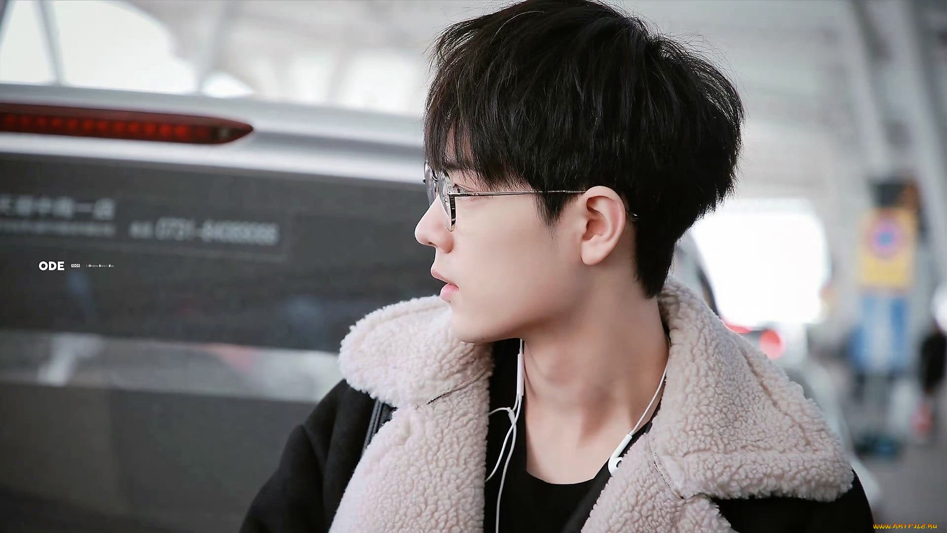 мужчины, xiao, zhan, актер, очки, лицо, куртка