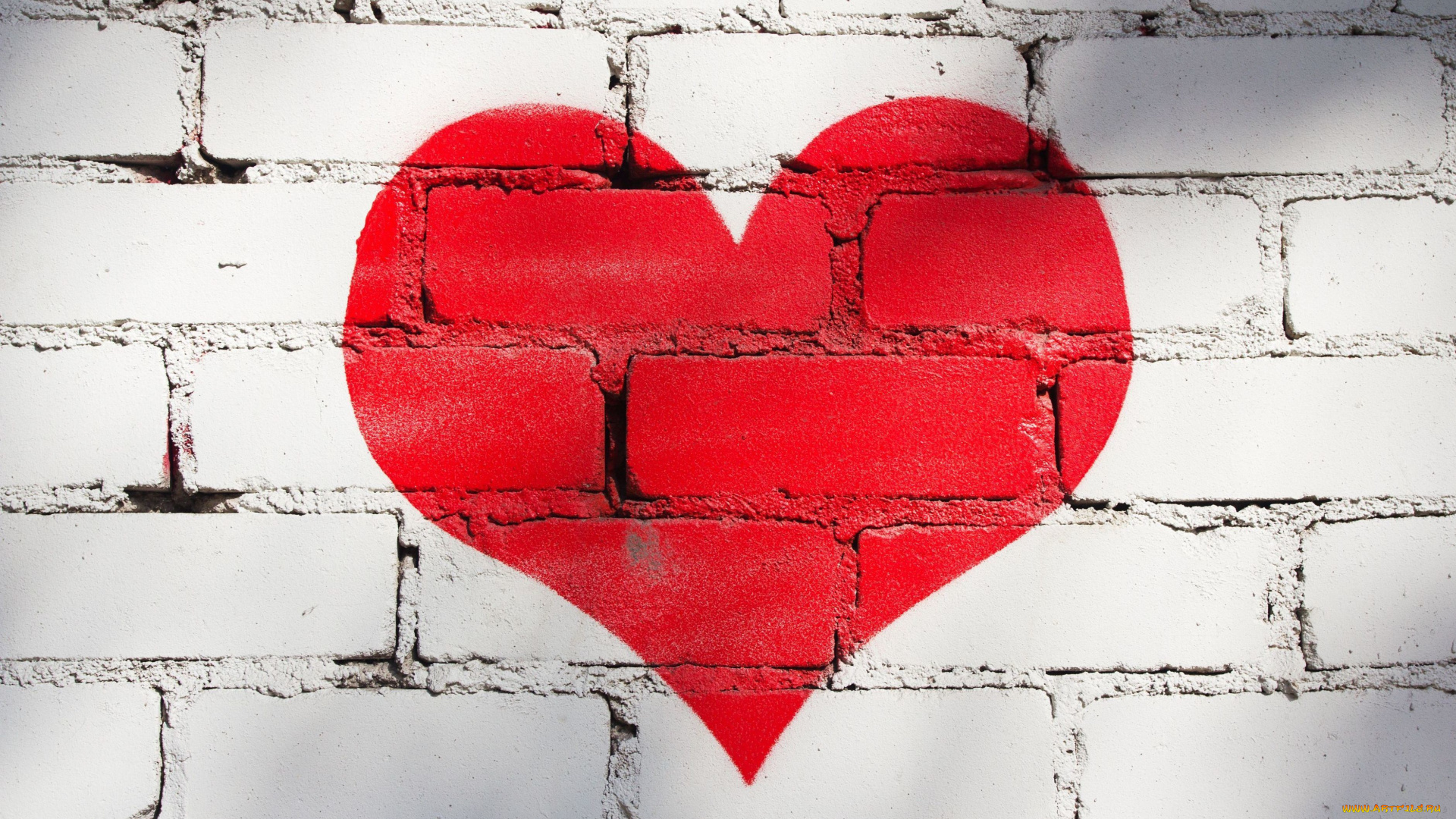 праздничные, день, святого, валентина, , сердечки, , любовь, сердечко, стена