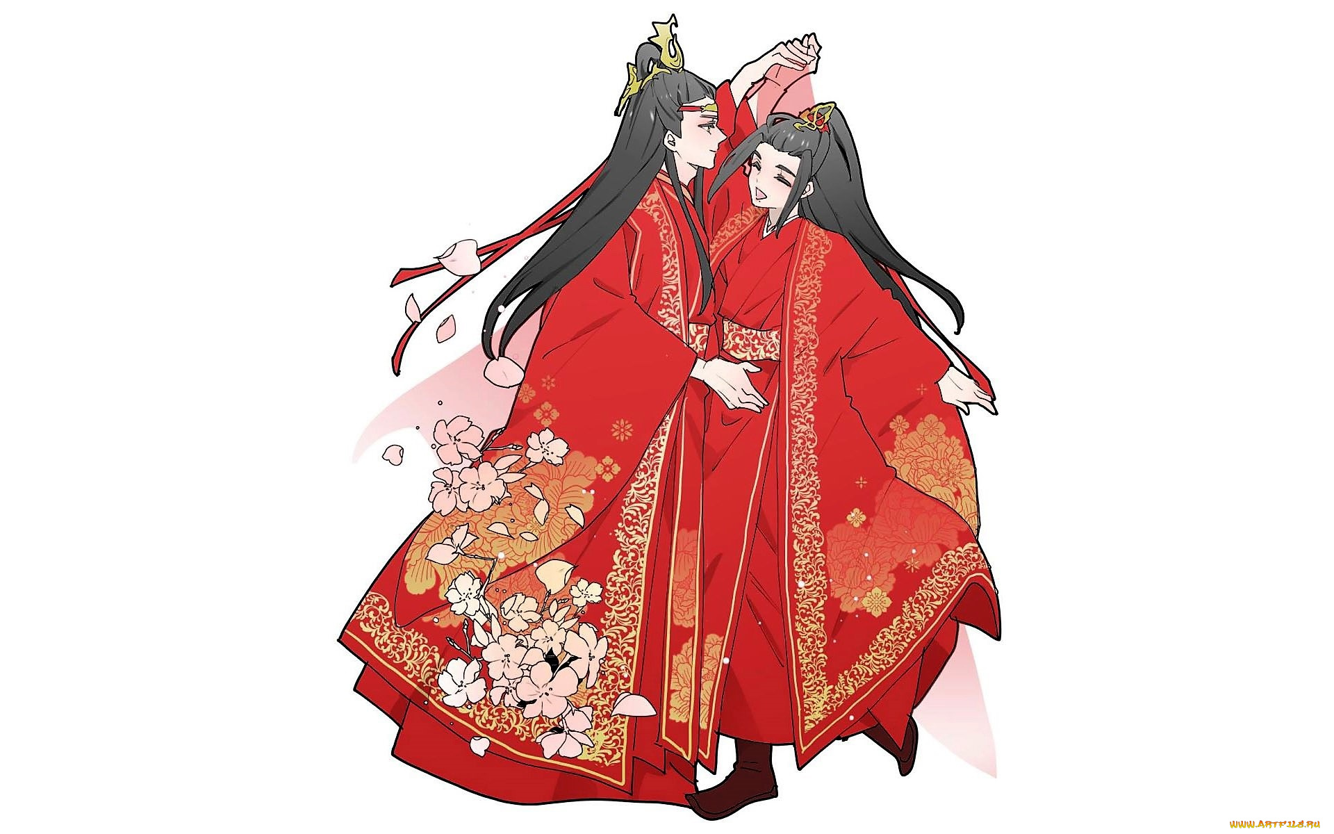 аниме, mo, dao, zu, shi, сун, лань, сяо, синчень, лодка, лотосы, озеро