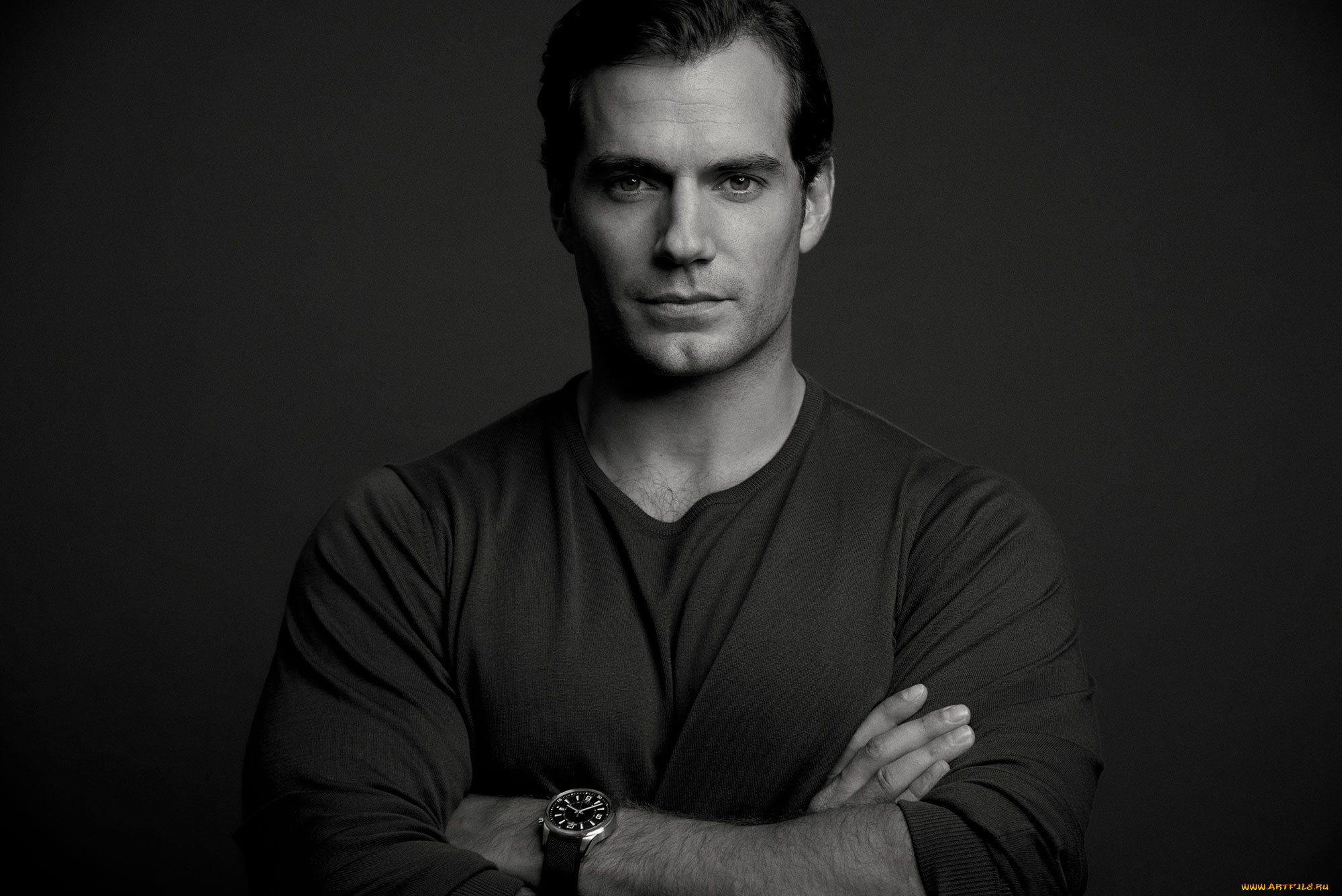 мужчины, henry, cavill, монохром