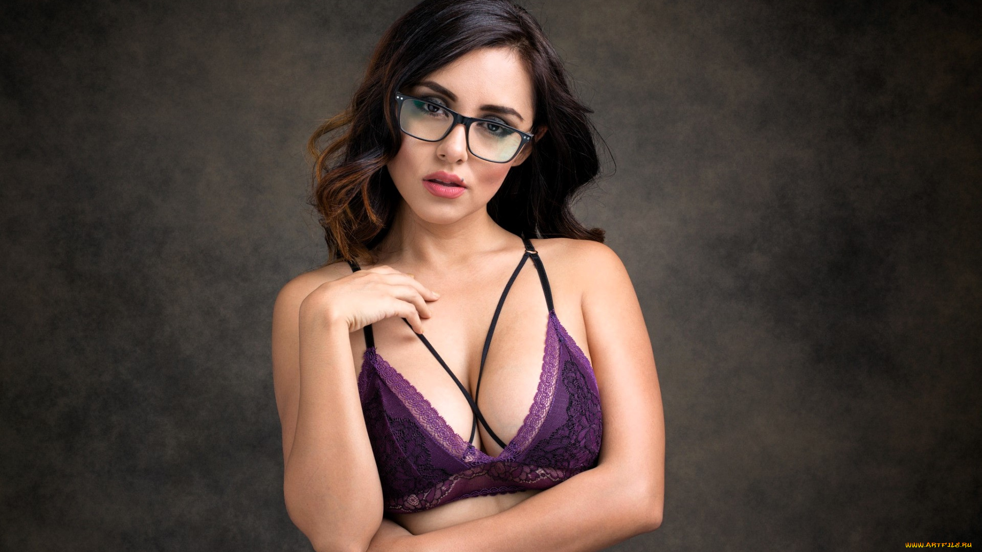 девушки, -, брюнетки, , шатенки, шатенка, очки, белье