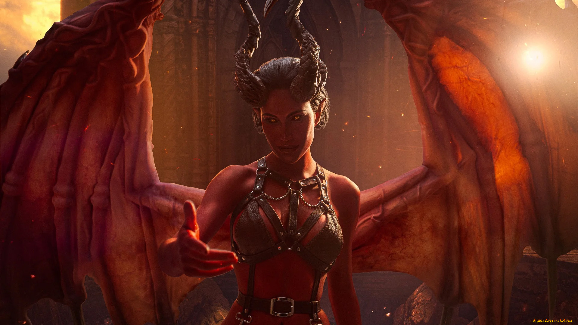 3д, графика, фантазия, , fantasy, демонесса