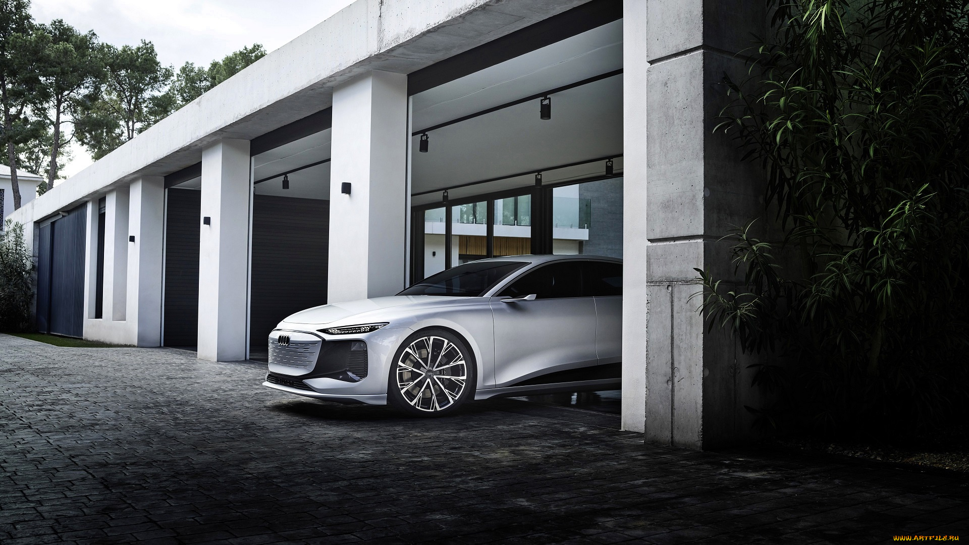 audi, a6, e-tron, concept, автомобили, audi, белый, гараж