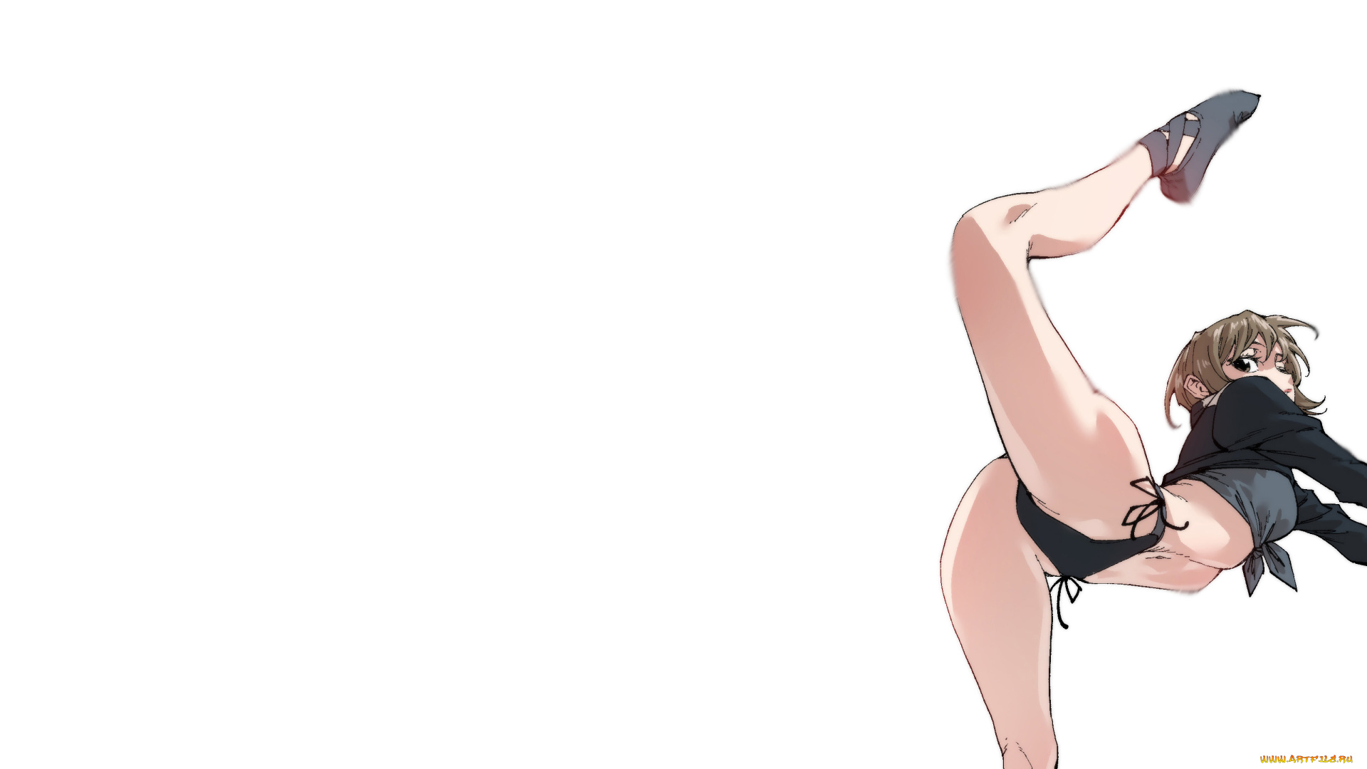 рисованное, люди, красивая, девушка