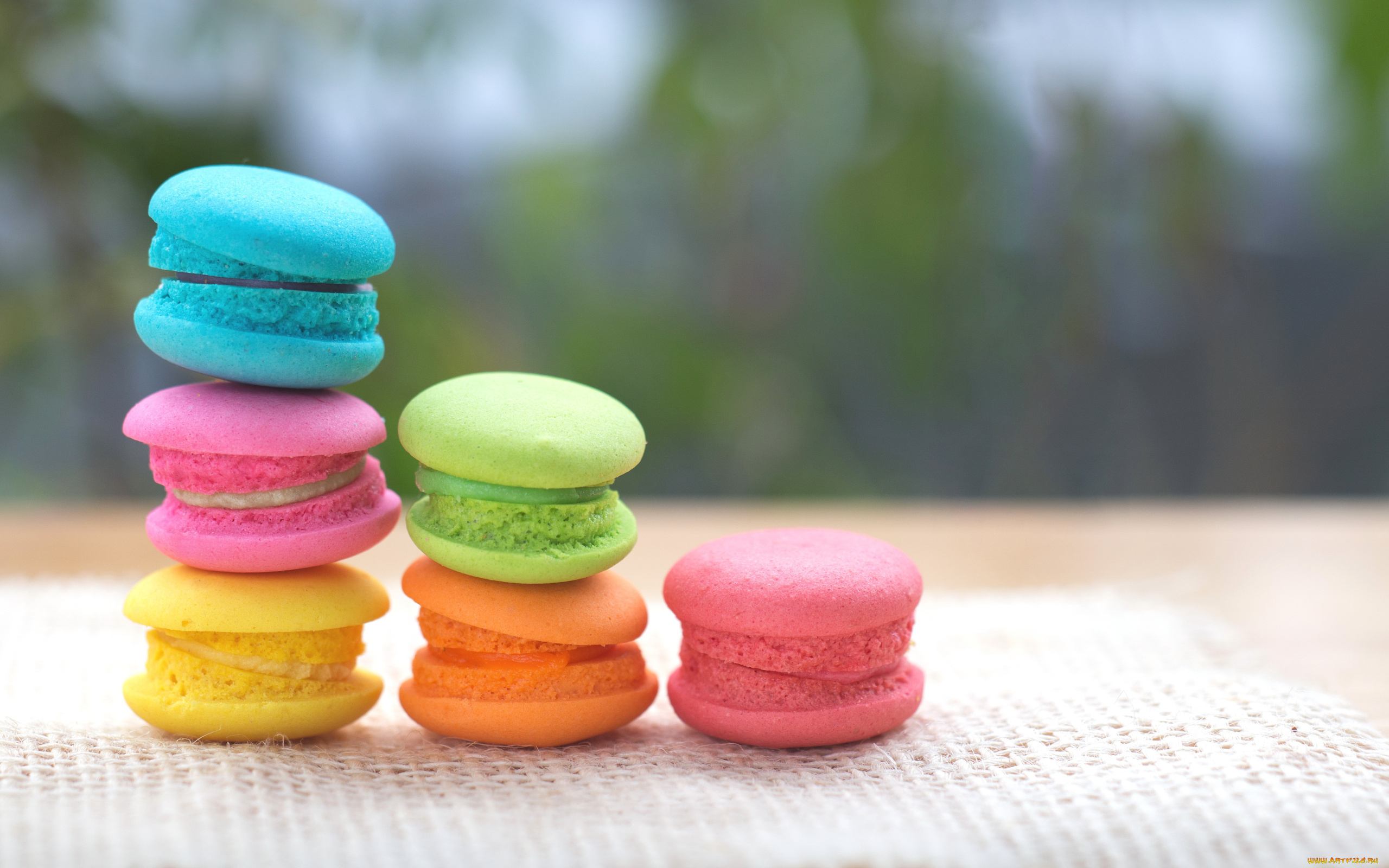 еда, макаруны, лакомство, печенье, ассорти