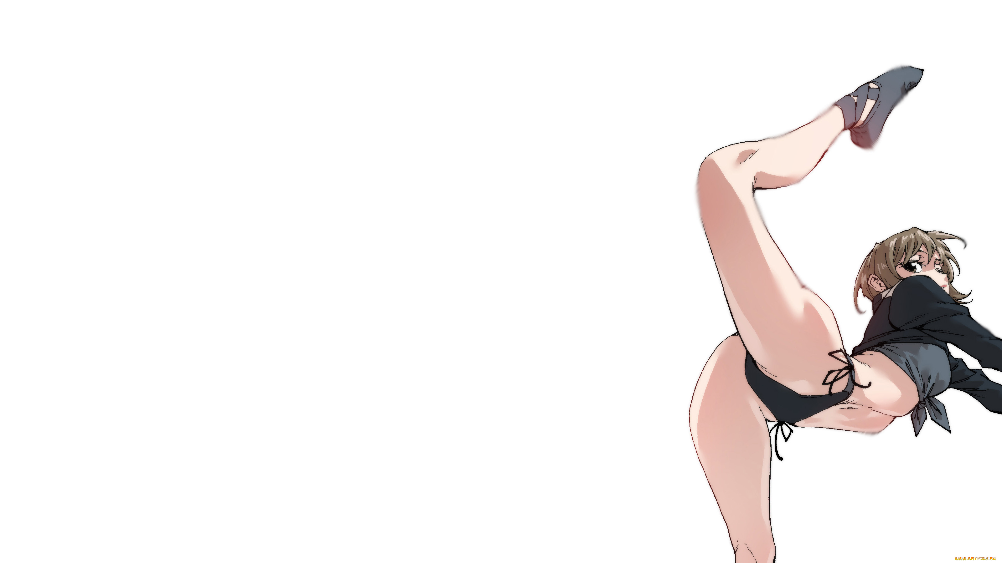 рисованное, люди, красивая, девушка