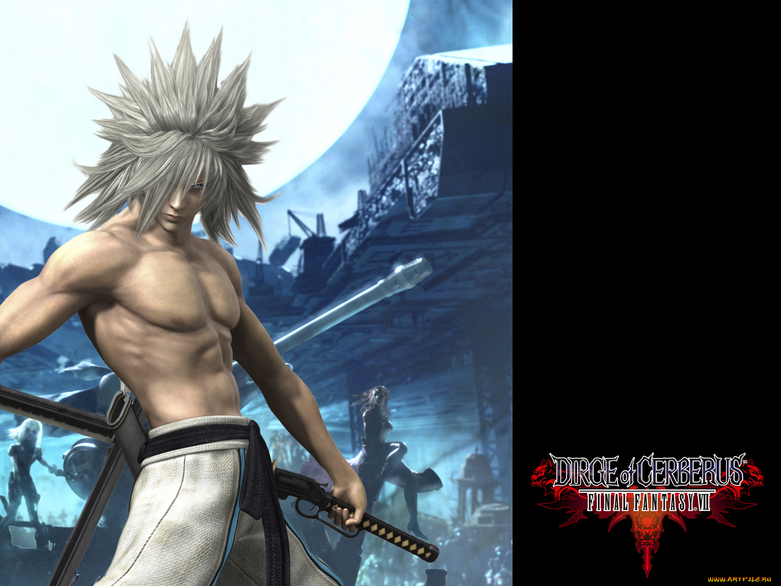 видео, игры, final, fantasy, vii, dirge, of, cerberus