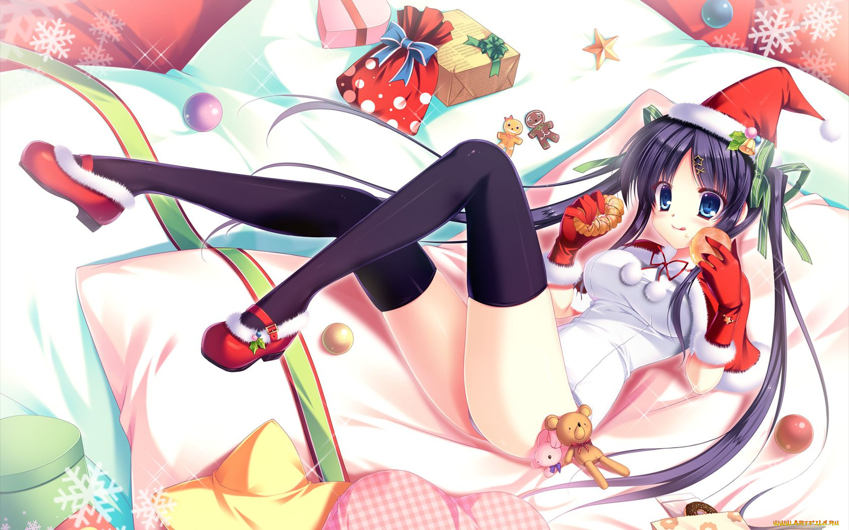 аниме, merry, chrismas, winter