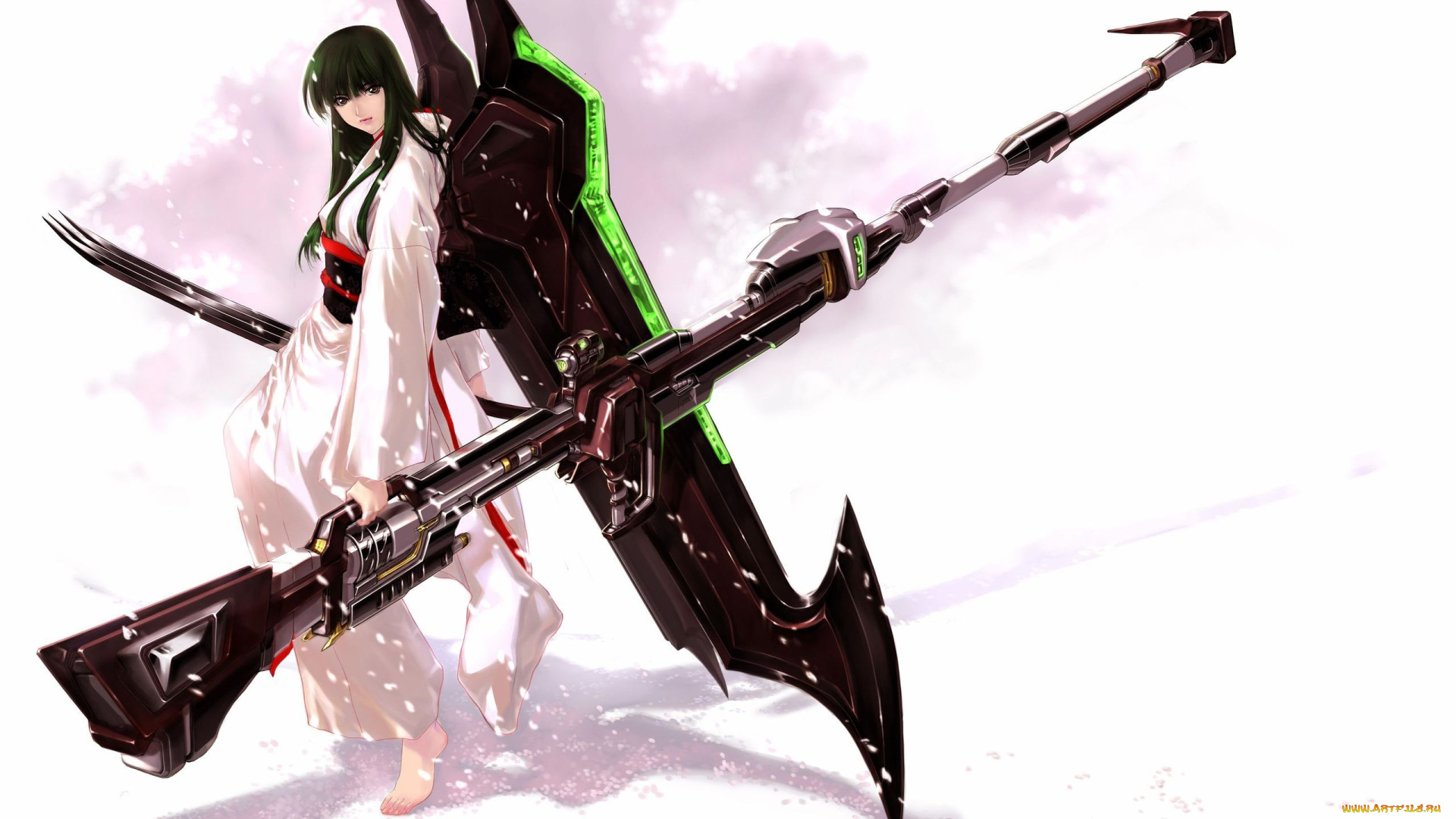 аниме, weapon, blood, technology