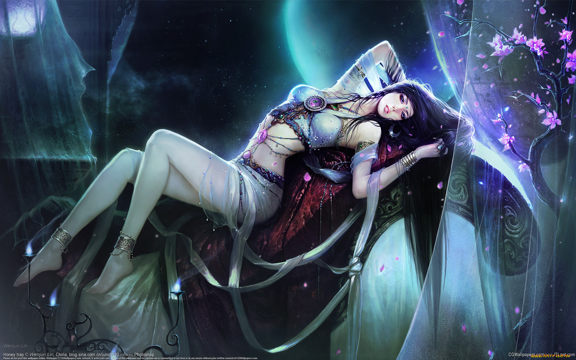 wenjun, lin, фэнтези, девушки