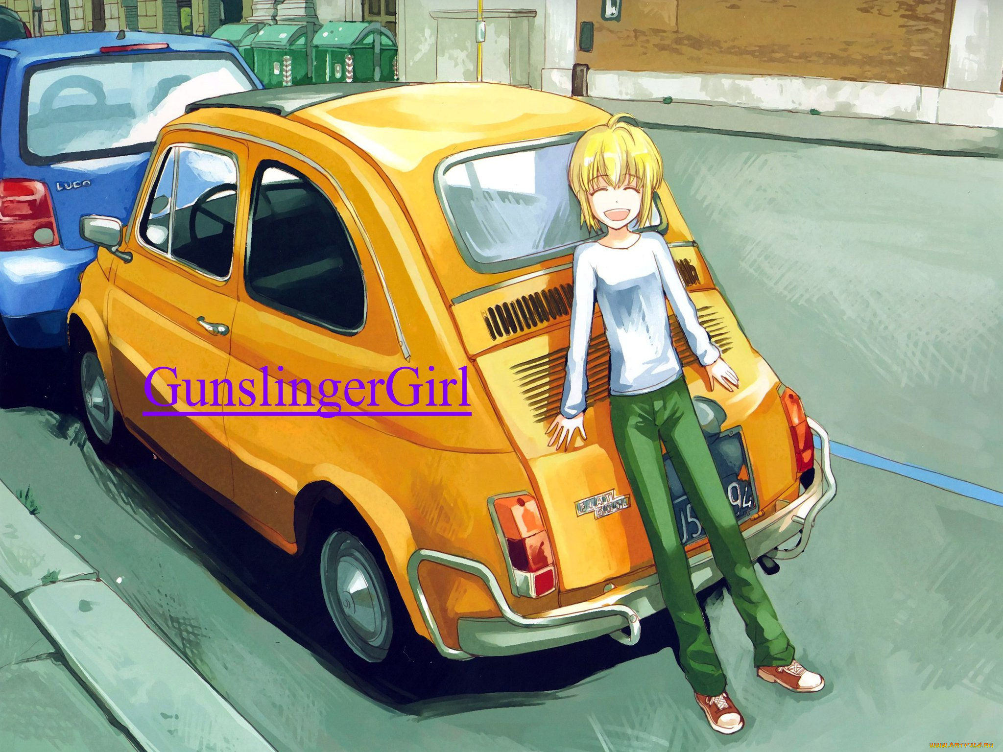 аниме, gun, slinger, girl