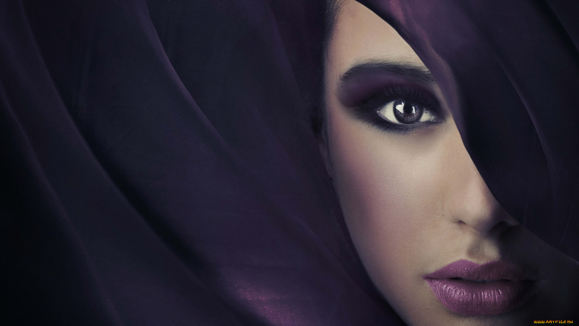 -Unsort, Лица, Портреты, девушки, unsort, лица, портреты, шаль, макияж