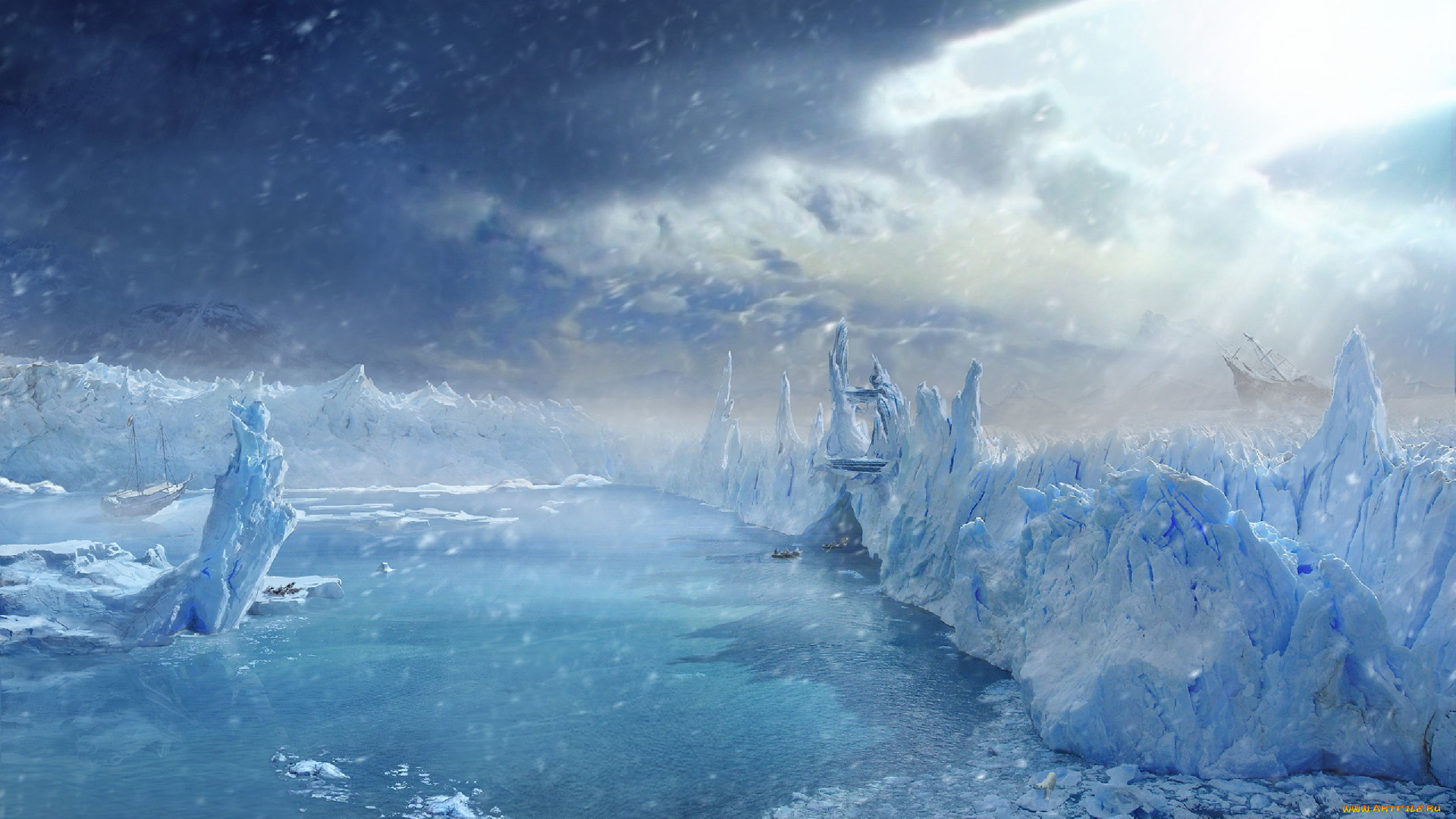 фэнтези, пейзажи, арктика