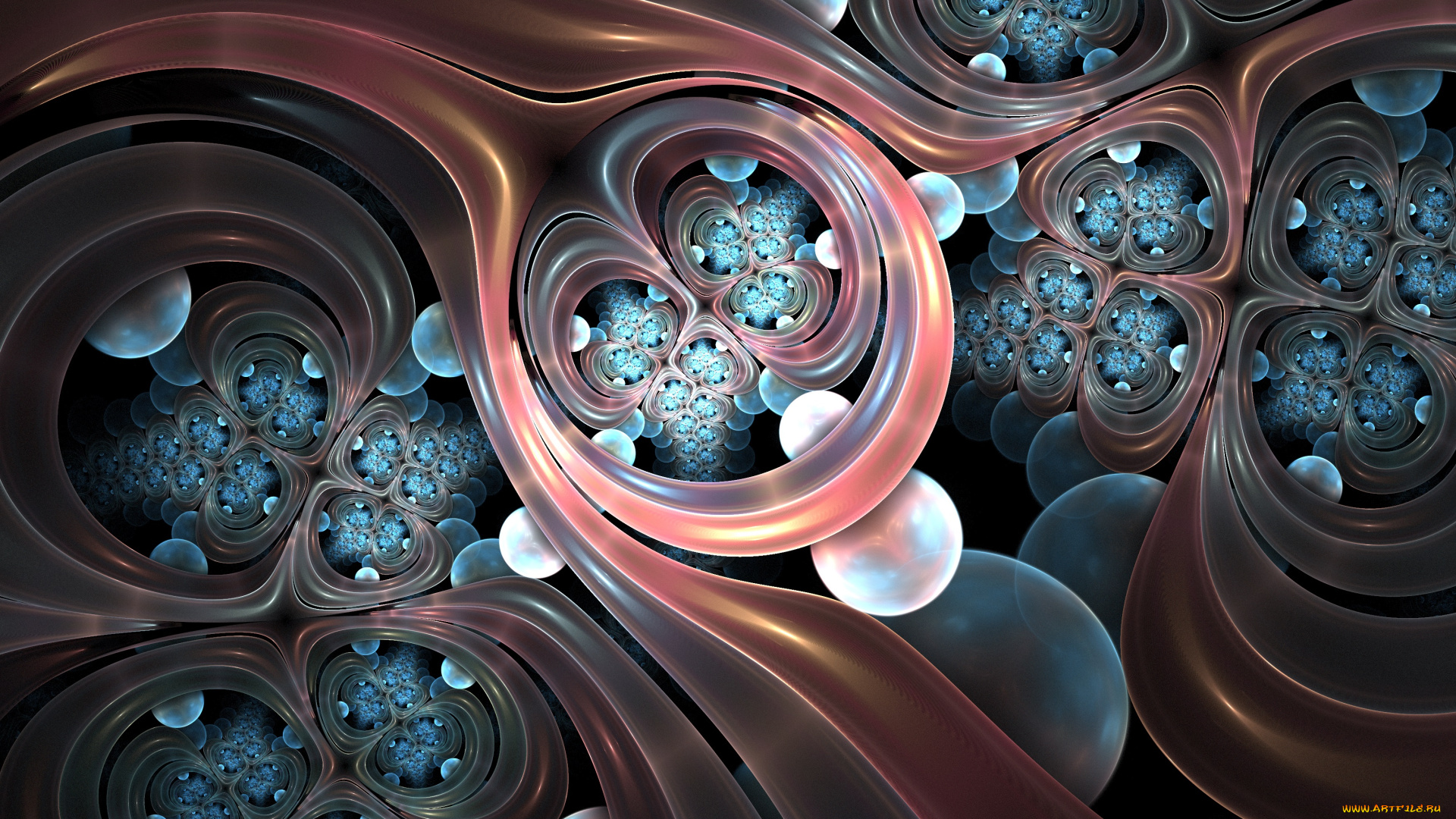 3д, графика, fractal, фракталы, узор, фон