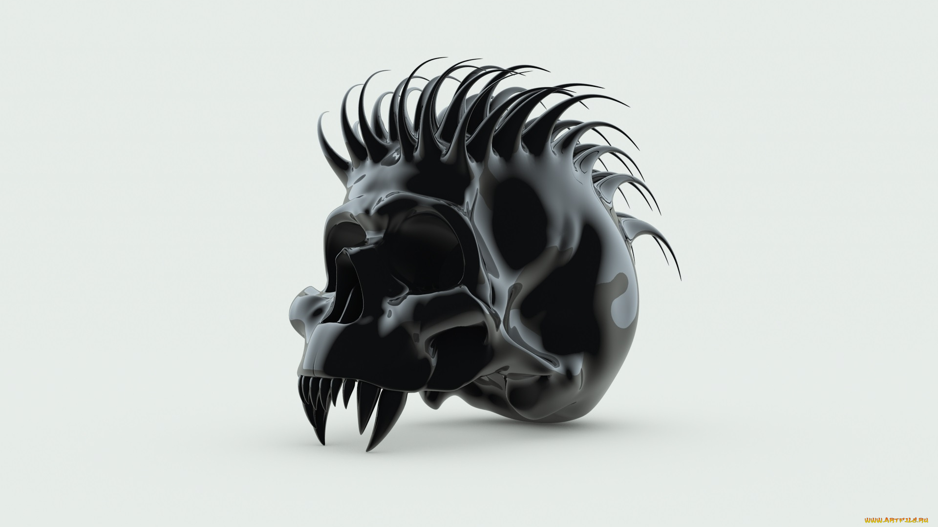 3д, графика, horror, ужас, череп