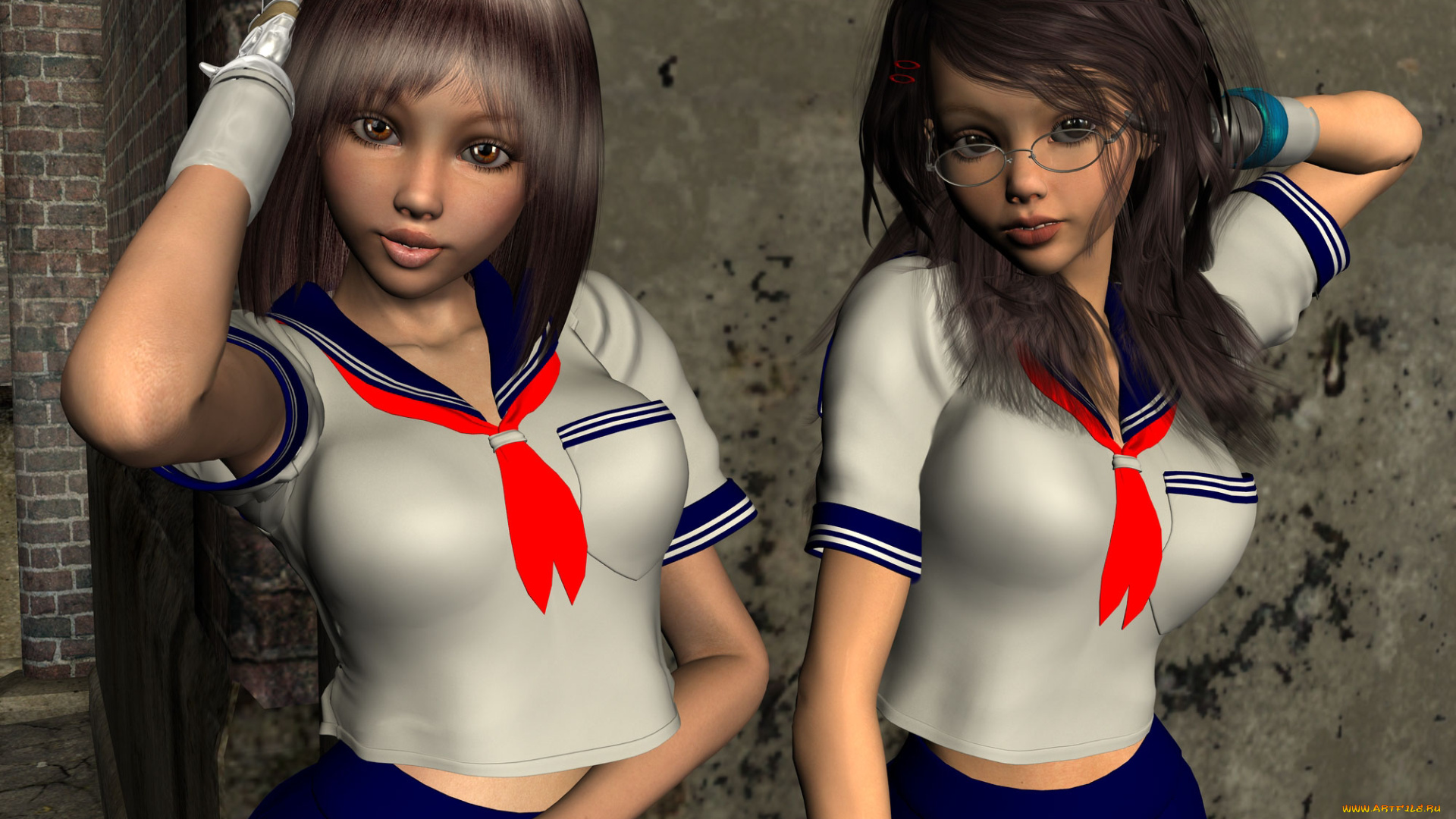 3д, графика, people, люди, девушки